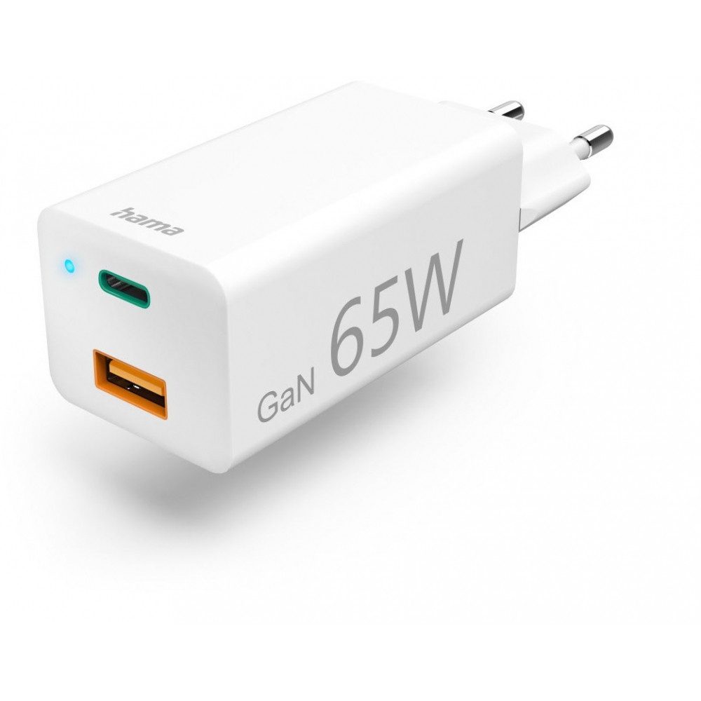 Hama Mini-Schnellladegerät (65W) weiß – Ladegerät. Schnelllade-Gerät