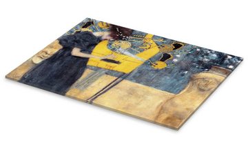 Posterlounge Acrylglasbild Gustav Klimt, Die Musik, Wohnzimmer Malerei