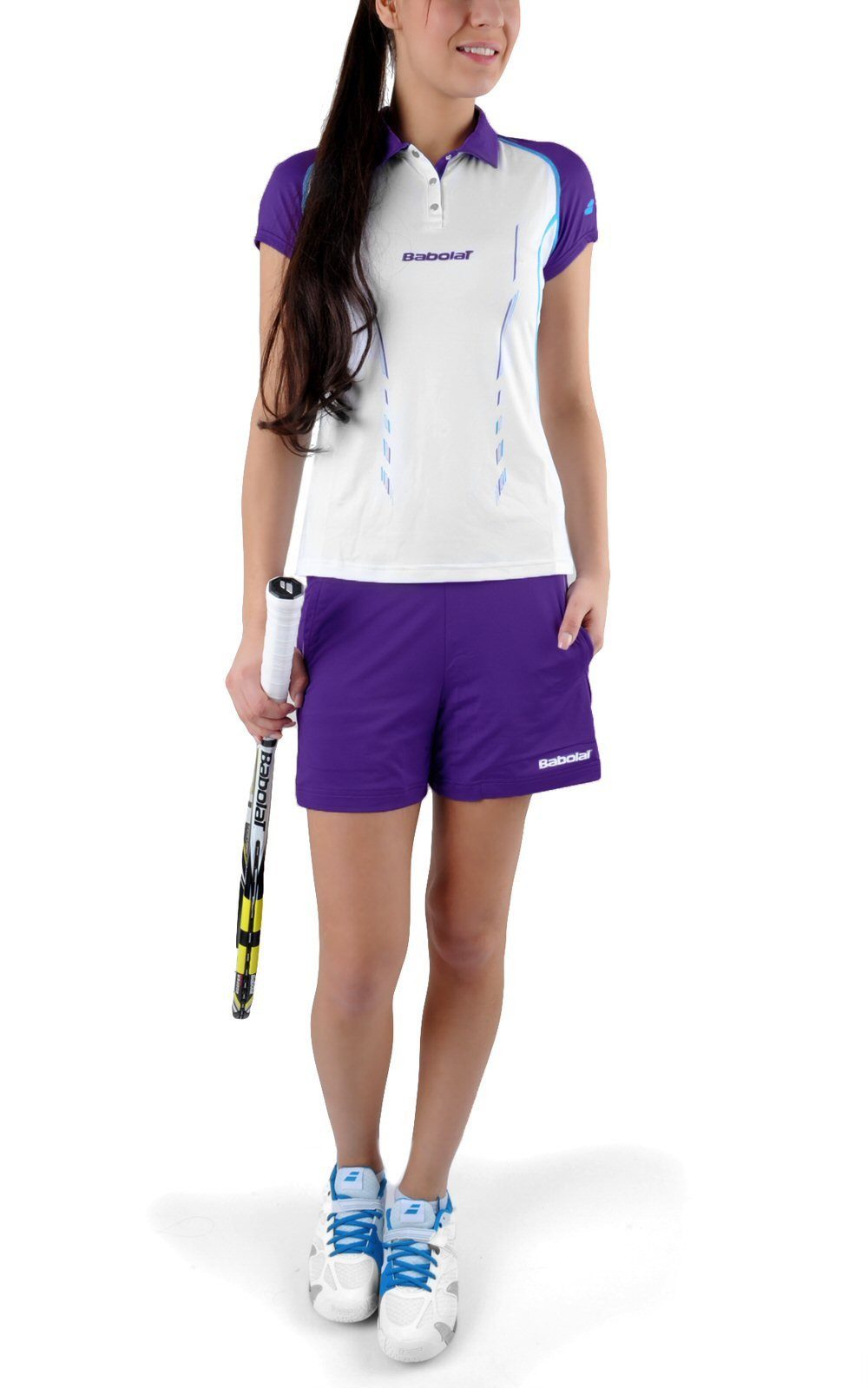 Babolat Poloshirt Match Performance #14 weiss Damen