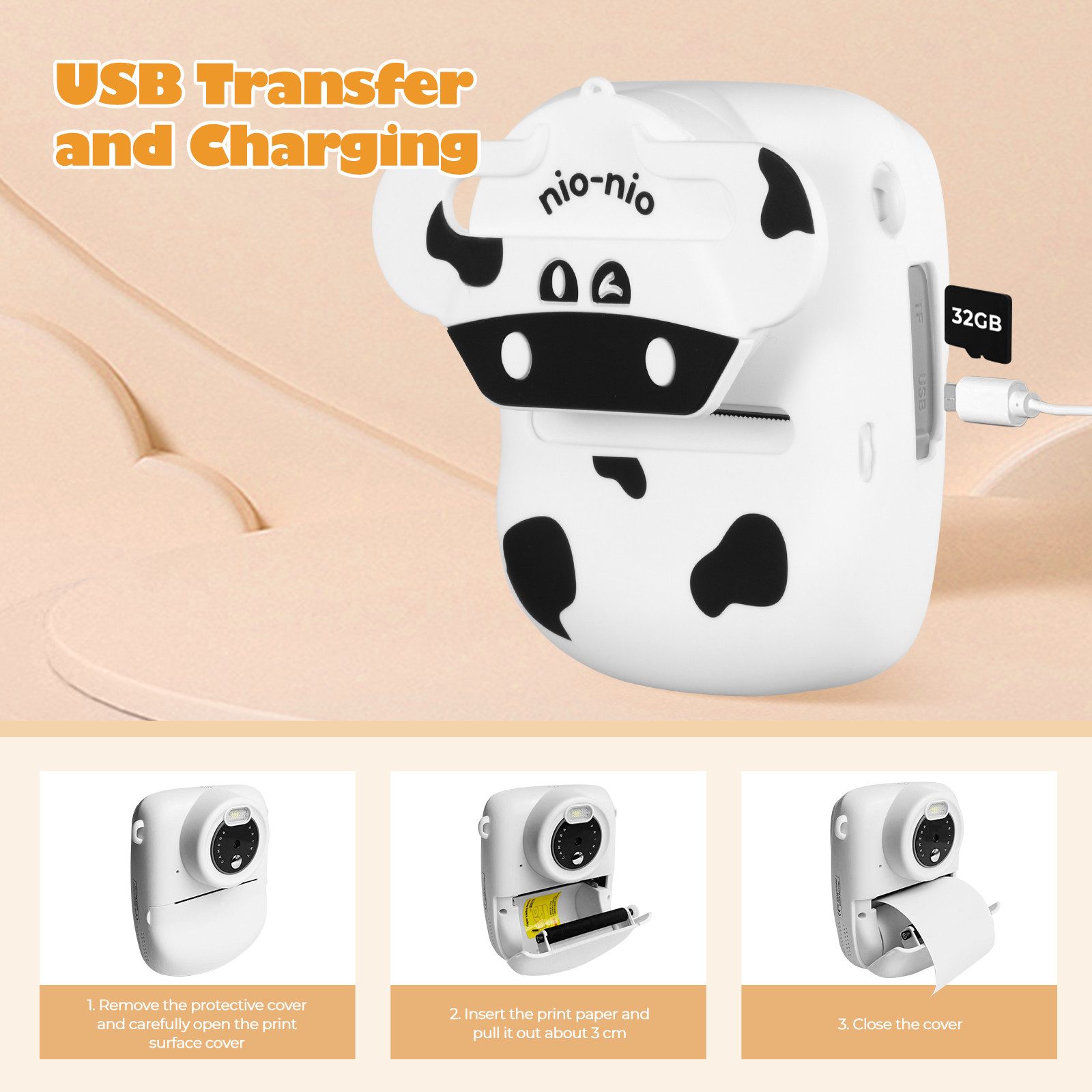 FANNOU Kinderkamera 30 MP 1080P Selfie-Digitalkamera Kinderkamera (ideal als Geschenk für Jungen und Mädche) – Bild 5 von 5
