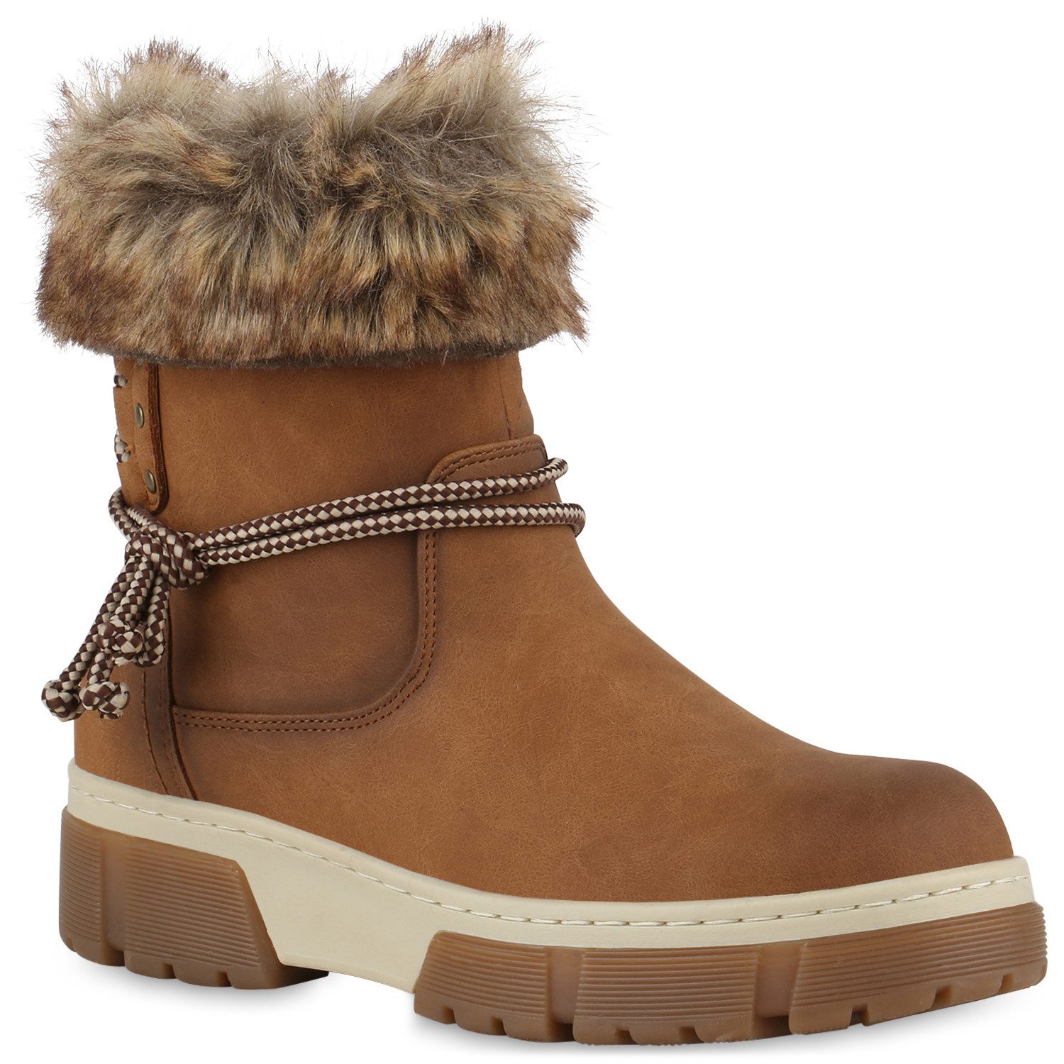 VAN HILL 840732 Schnürstiefelette Damen Gefütterte Schnürstiefeletten Stief günstig online kaufen