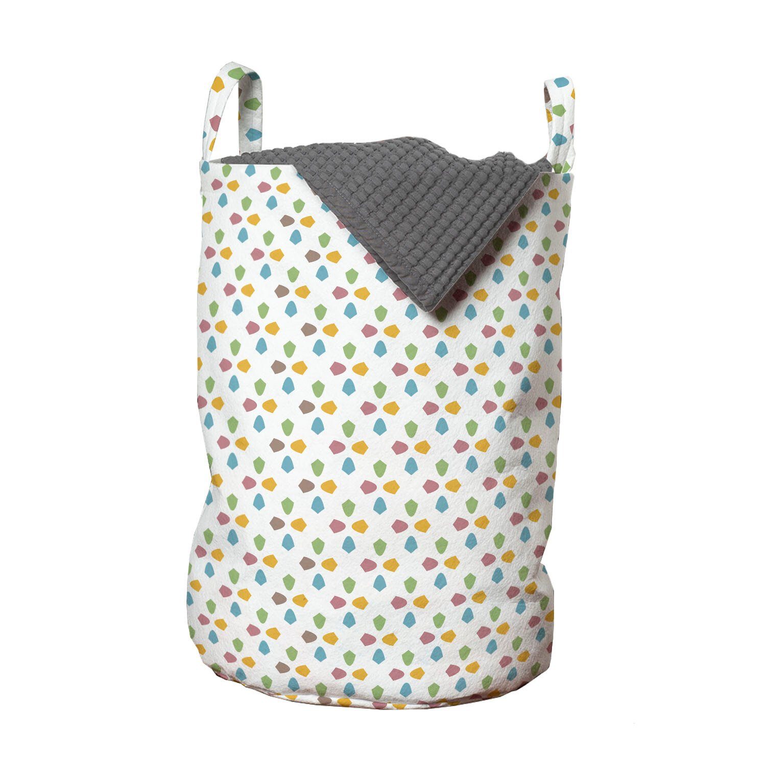 Geometrische Wäschesäckchen Wäschekorb abstrakte Bunt für Kordelzugverschluss Abakuhaus mit Waschsalons, Mosaik Griffen