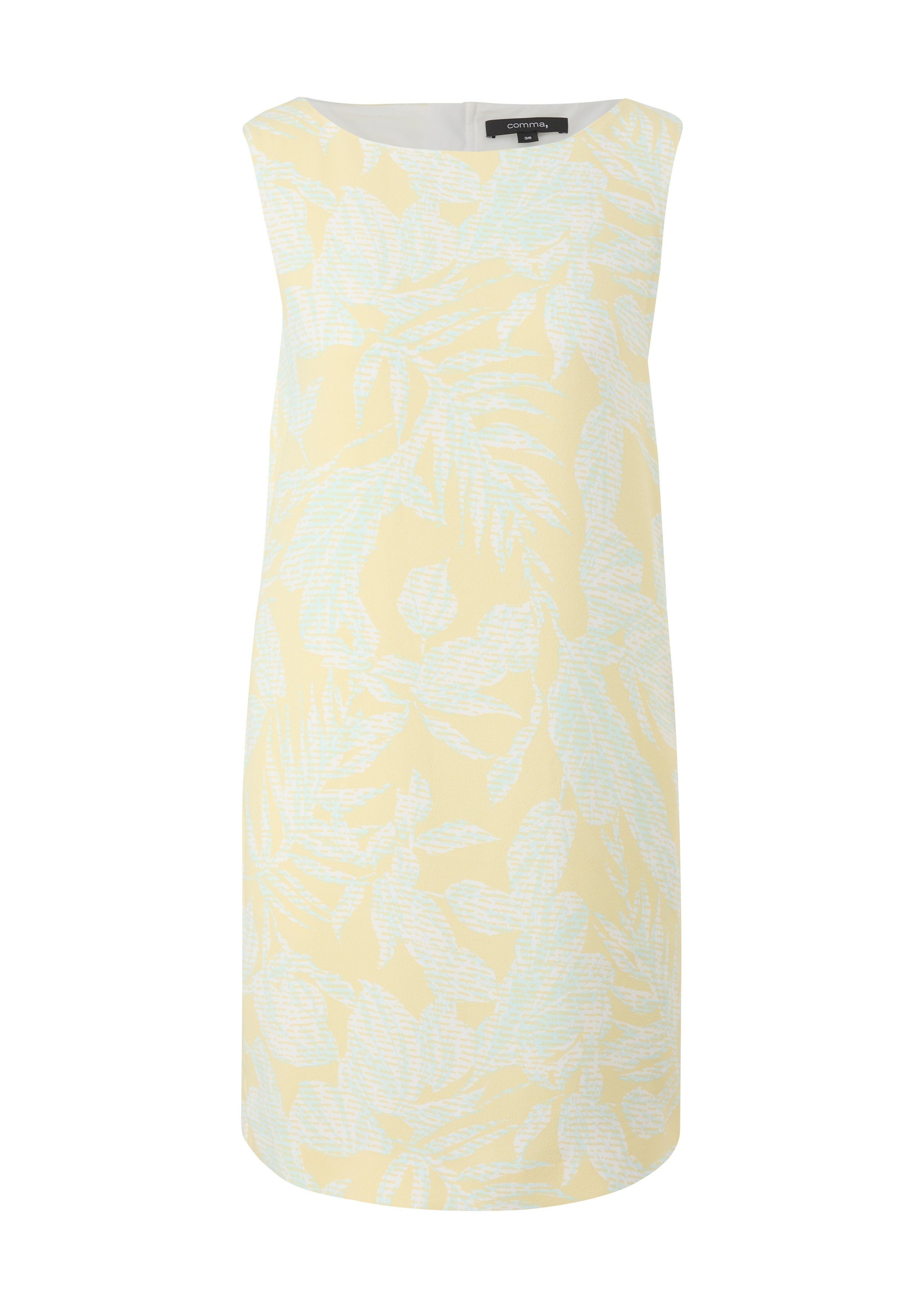 Comma Minikleid Kurzes Kleid gelb