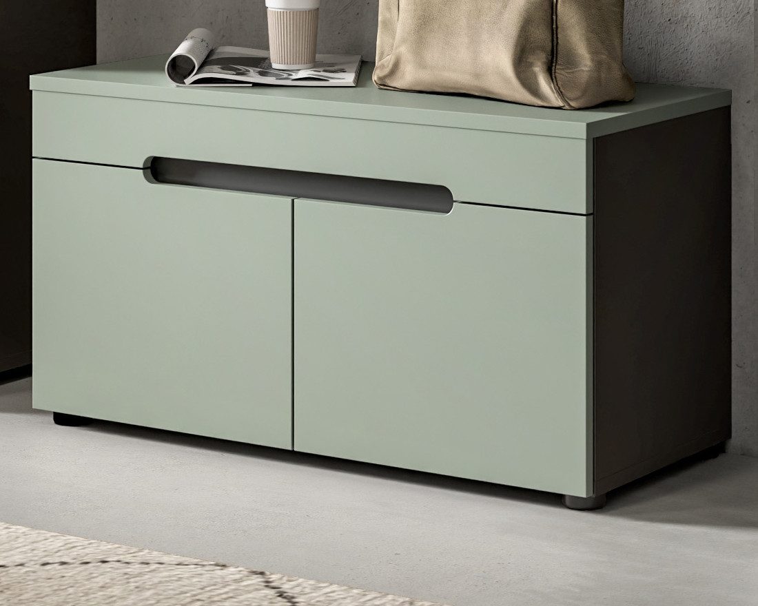 Inn.Furn Schuhbank Cooper (Garderobenbank in Salbei Grün und Basalt Grau, 8 günstig online kaufen