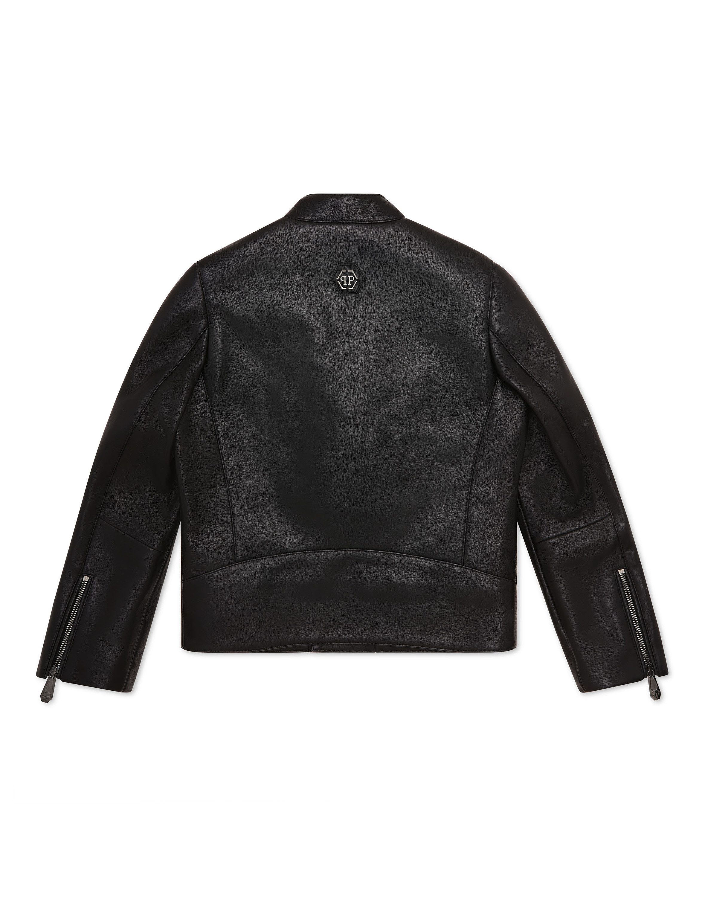 PHILIPP PLEIN Bikerjacke Leder-Bikerjacke