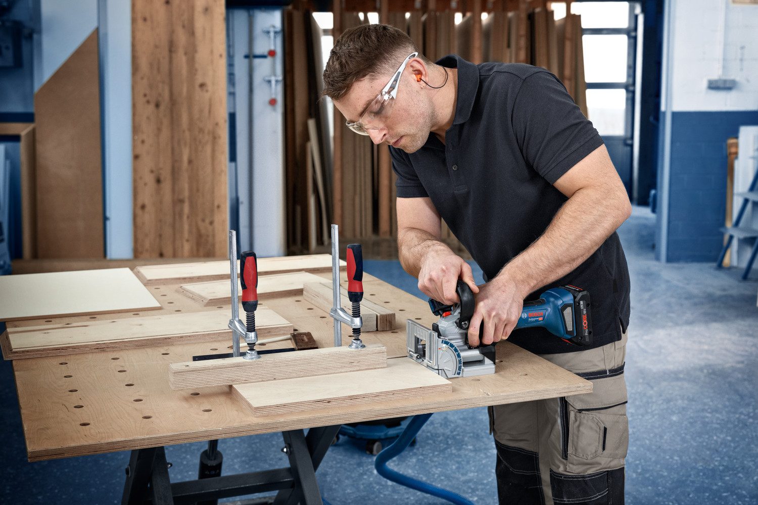Bosch Professional Flachdübelfräse GFF 18V-22, mit L-BOXX 238, ohne Akku und Ladegerät
