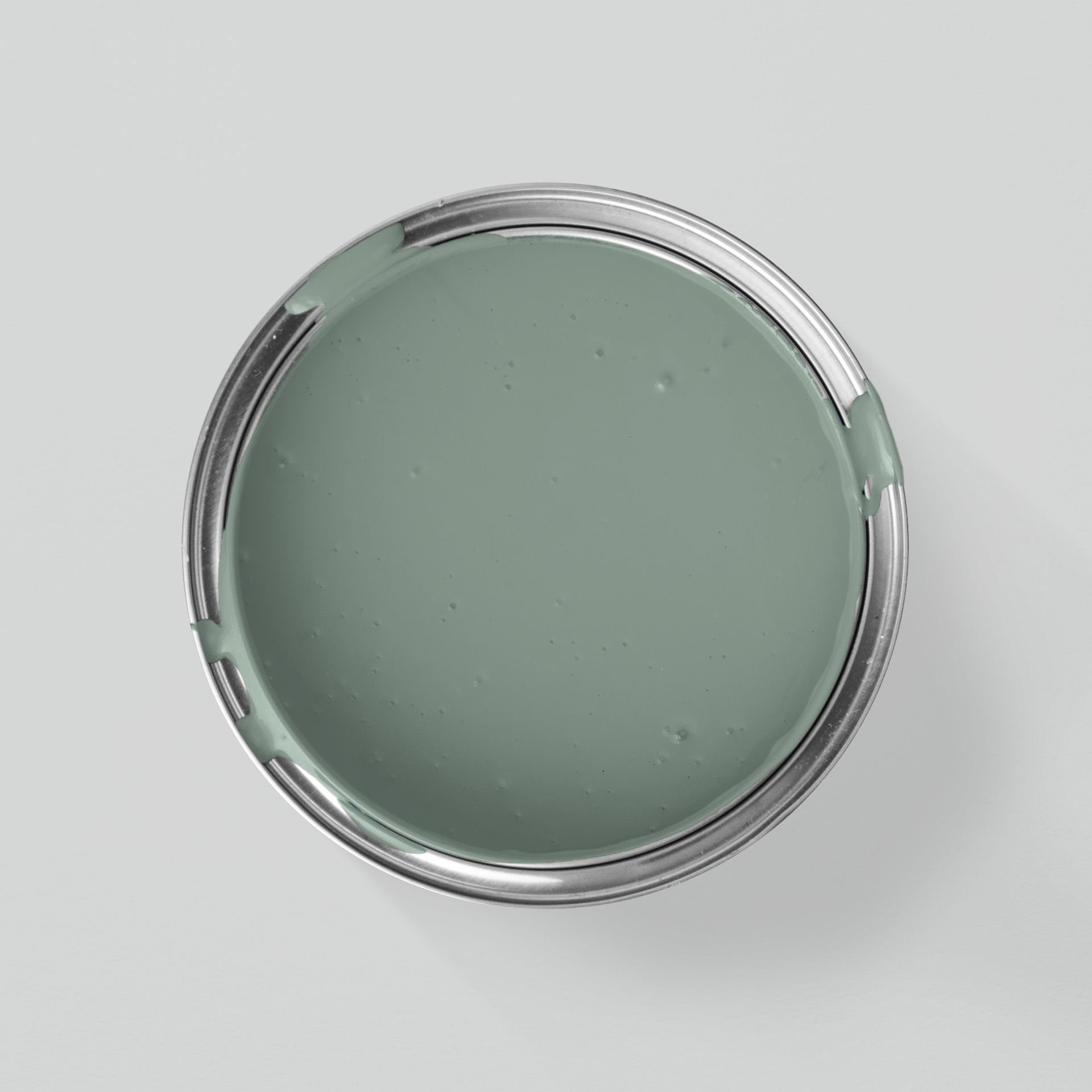 MissPompadour Wandfarbe Grün mit Grau matte spritzfreie L, mit sehr 1 - Deckkraft geruchsneutrale Wandfarbe wasserbasiert hoher Innenfarbe, und