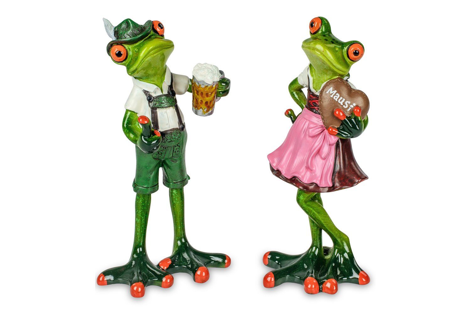 formano Tierfigur Froschpaar in Tracht, 2er Set, ca. 17 cm | Tierfiguren