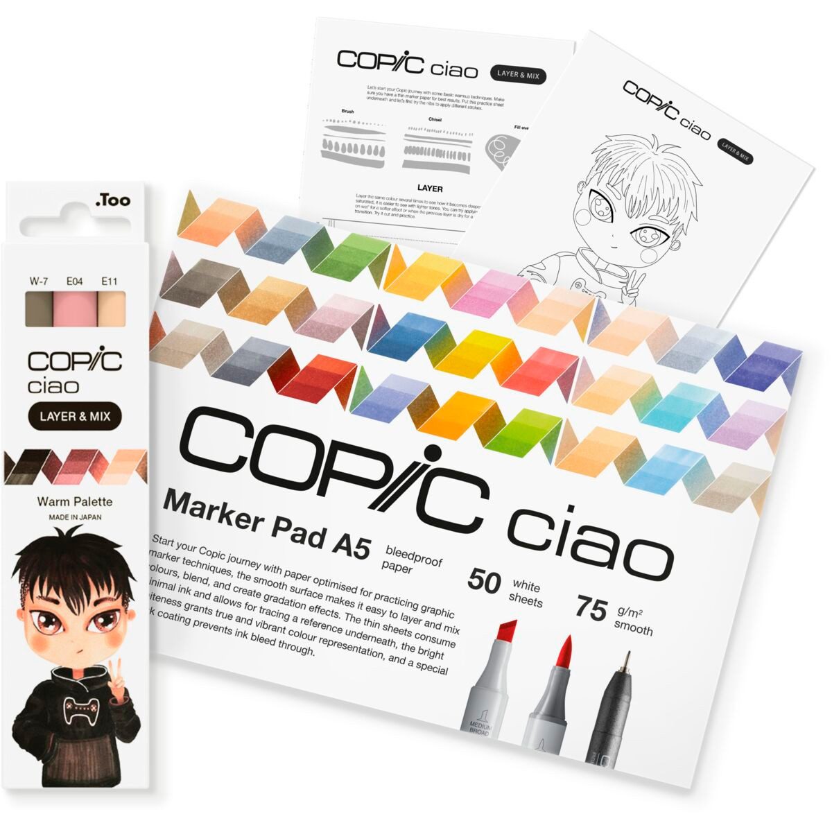 COPIC Copic Marker Copic Marker Ciao LAYER & Mix Manga Starter Set Warm