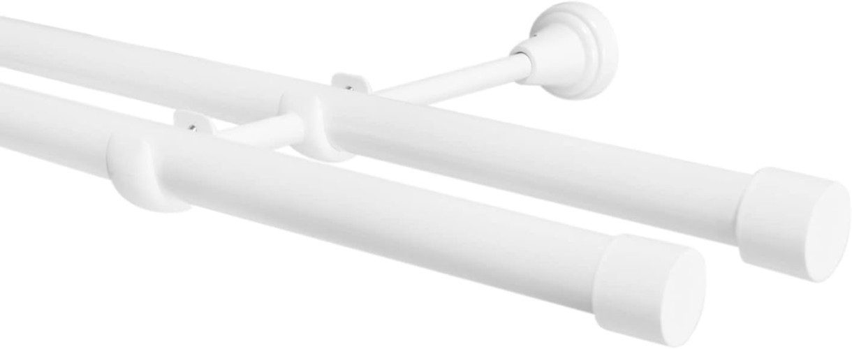 MDEKOR Gardinenstange Vorhangstange 19mm, 2-läufig, 2-läufig Wandmontage, 1 günstig online kaufen