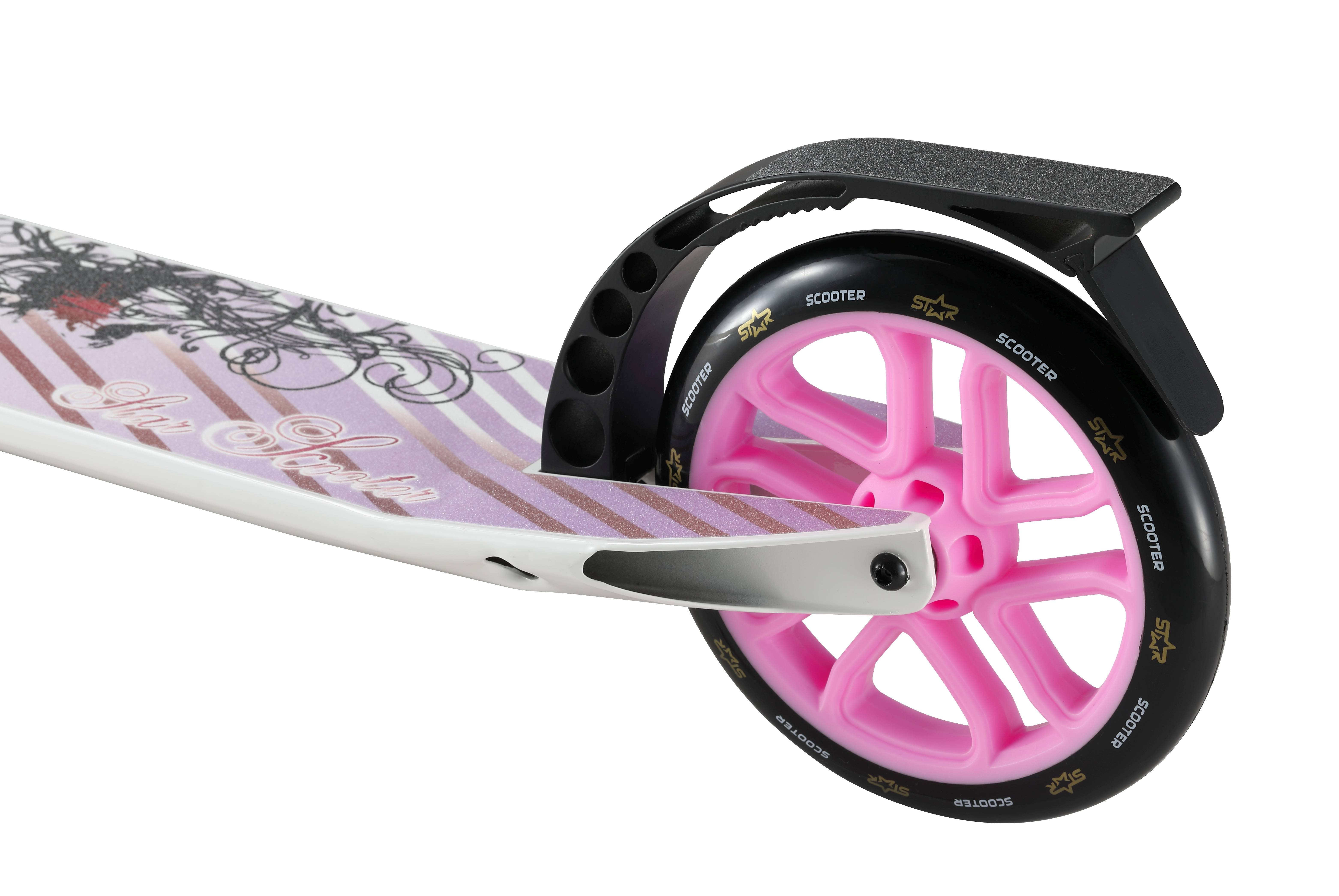 Star-Scooter Cityroller 255 mm, ab 8 Jahre, Kinder City Roller ab 158 cm, Jungen, Mädchen, Klappbar, Höhenverstellbar, Seitenständer, Aluminium
