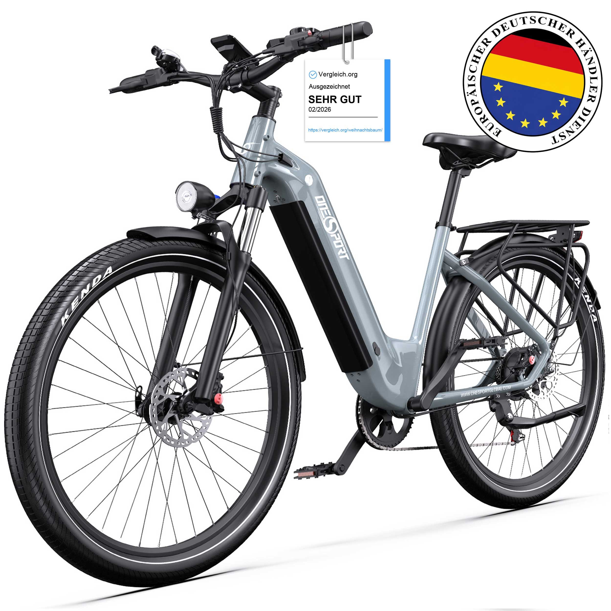 Vankel E-Bike Cityrad e bike für herren 28 zoll 18.2AH 36V 655WH damen 120km E-MBT, SHIMANO, Kettenschaltung, Heckmotor, 655,2 Wh, e bike für damen herren 28 zoll Cityrad 7 Gang Shimano hydraulischen