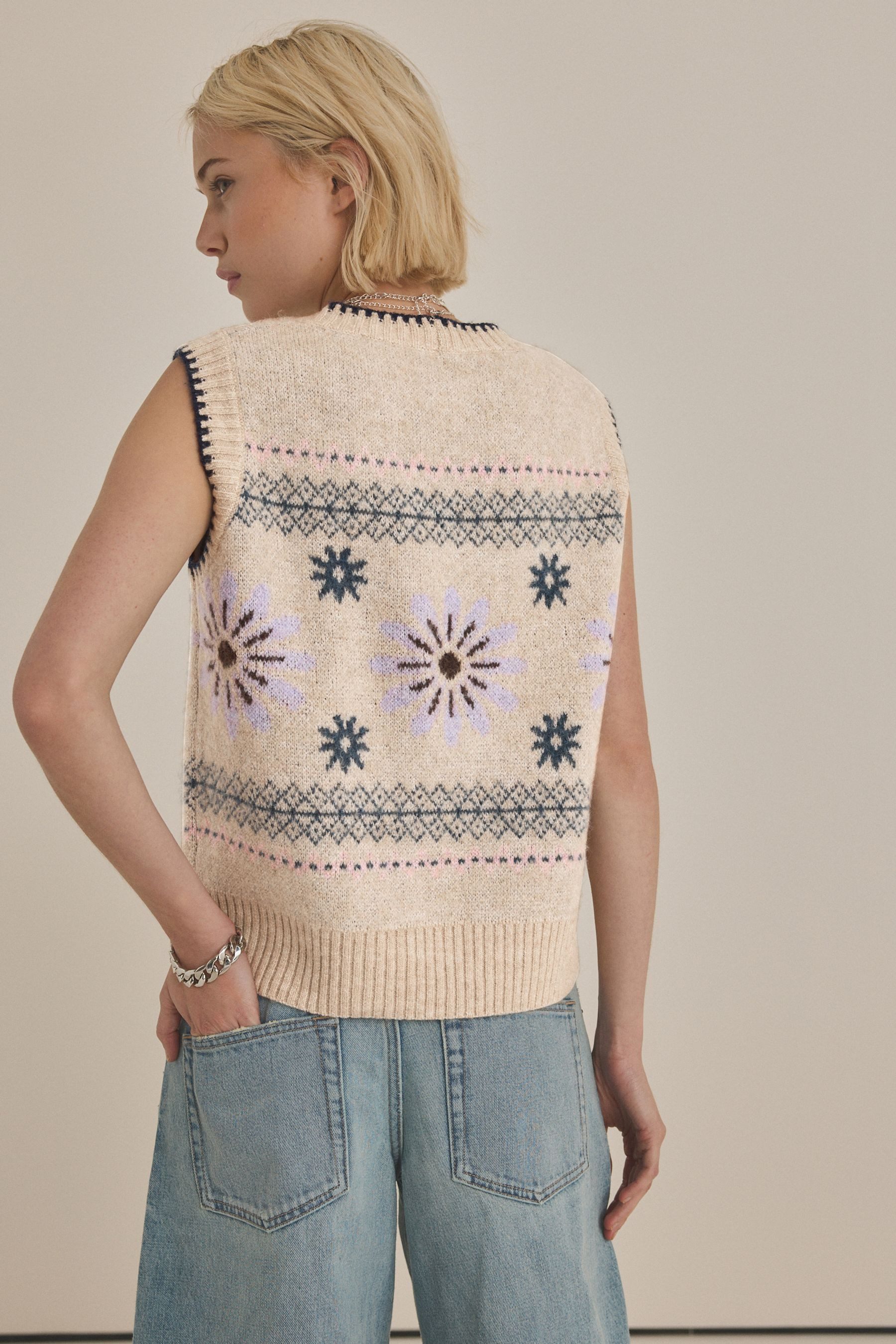Next Pullunder Ärmelloses Strick-Tanktop Pullunder mit günstig online kaufen