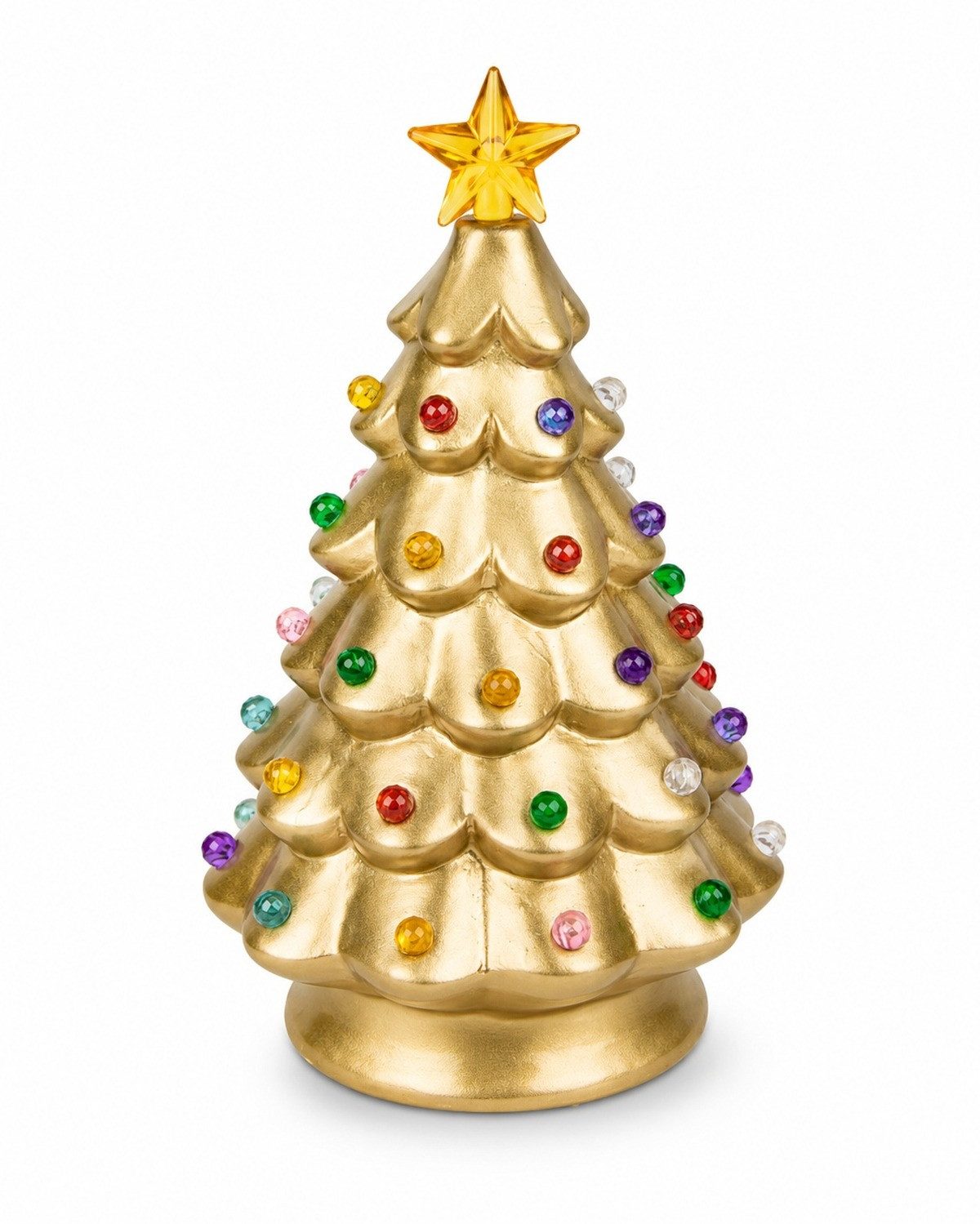 RIFFELMACHER & WEINBERGER Christbaumschmuck Deko-Weihnachtsbaum mit LED, Gold, Keramik mit S