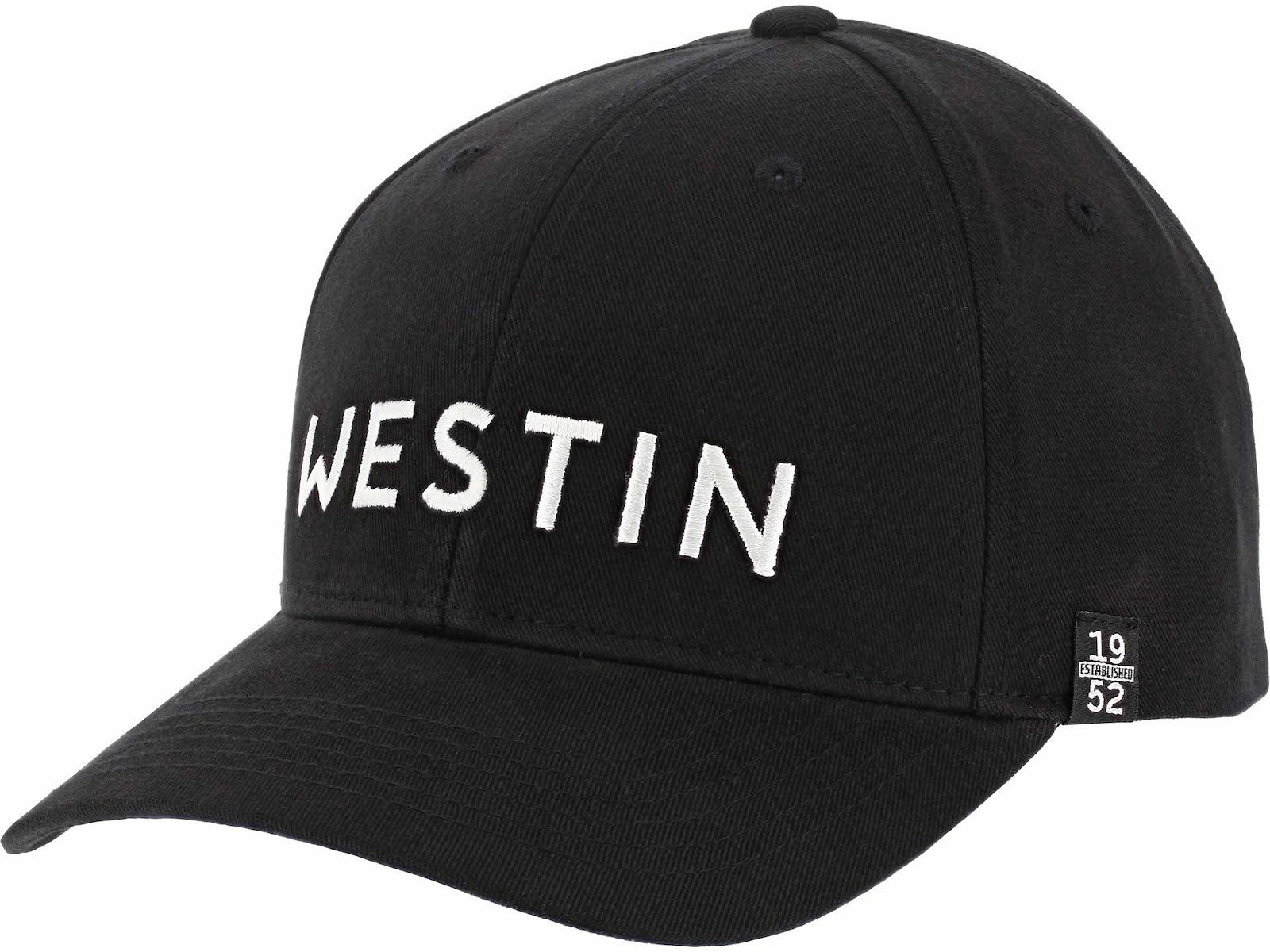 Westin Fishing Snapback Cap Classic Cap - Klassische schwarze Kappe mit Snapback Verschluss (1-St) Klassische schwarze Five-Panel-Mütze