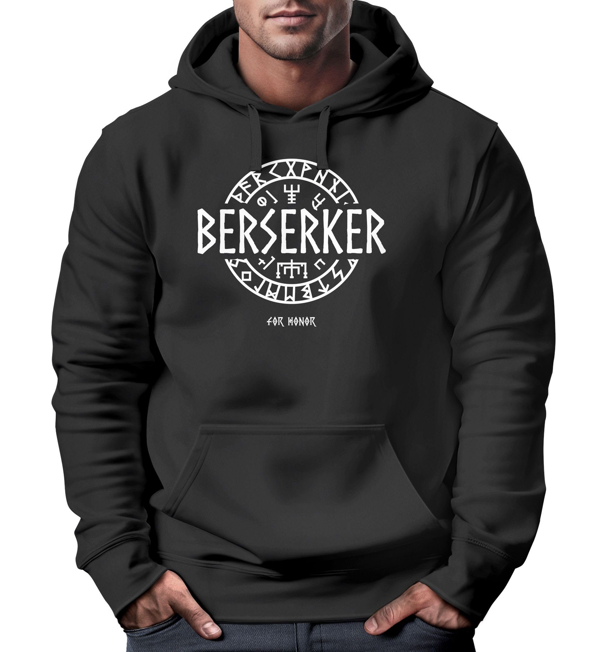 MoonWorks Hoodie Hoodie Herren Berserker For Honor Wikinger Runen Vikings M günstig online kaufen