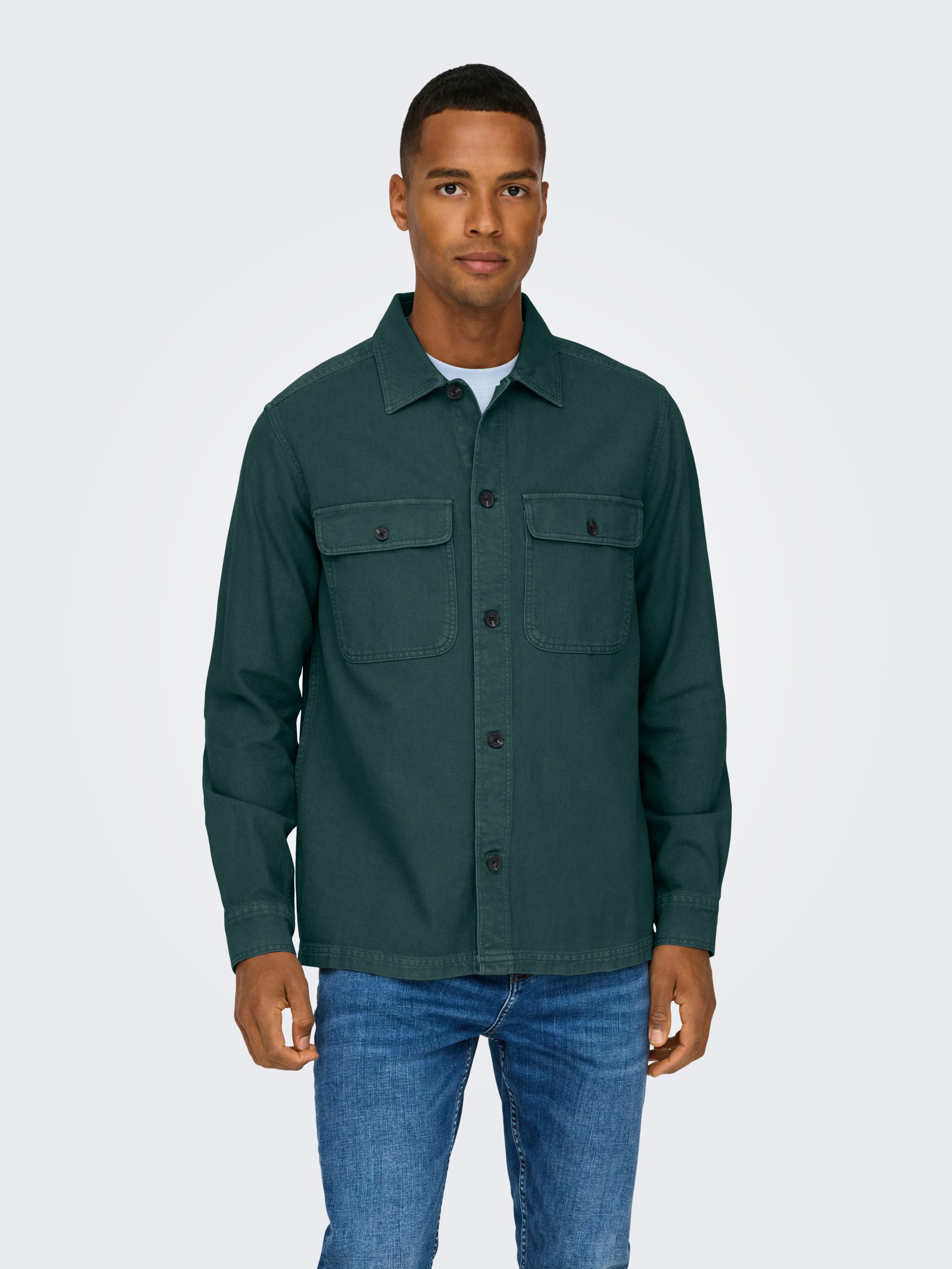 ONLY & SONS Langarmhemd ONSOLIVER TWILL günstig online kaufen
