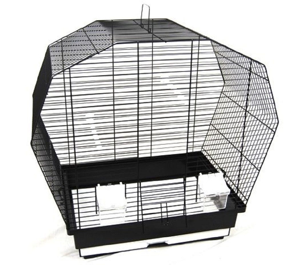 Vogelkäfig Vogelkäfig Vogelheim für Sittiche schwarz 57 cm