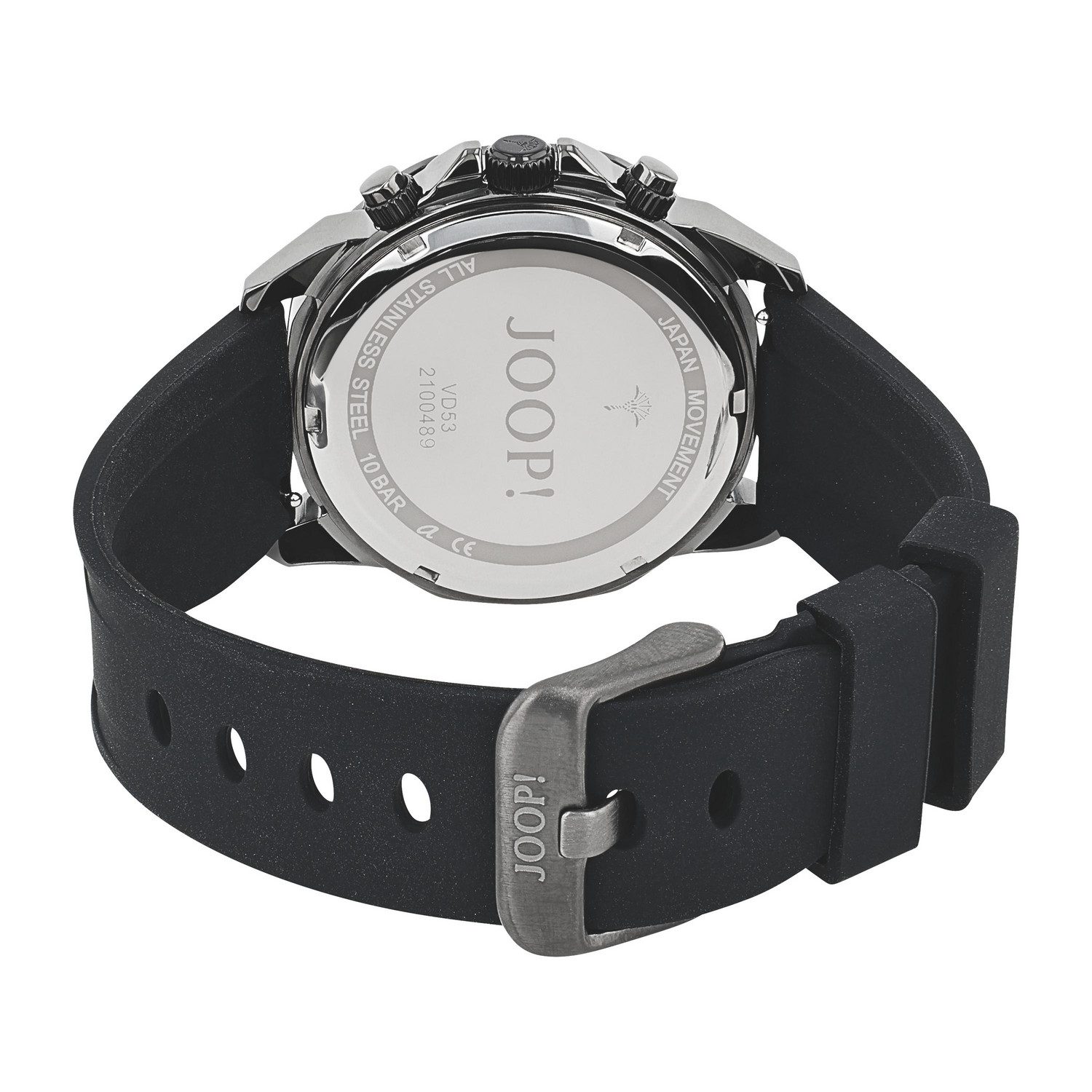 JOOP! Chronograph 2100489, Quarzuhr, Armbanduhr, Herrenuhr, Silikonarmband, analog, Jahr, Monat