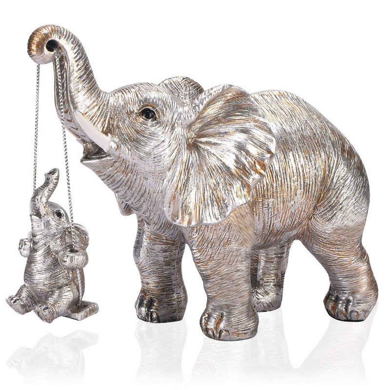 HYTIREBY Skulptur Elefantenstatue. Elefanten-Dekor bringt Glück, Gesundheit und Stärke. (1 St), Elefantengeschenke für Frauen, Muttergeschenke.