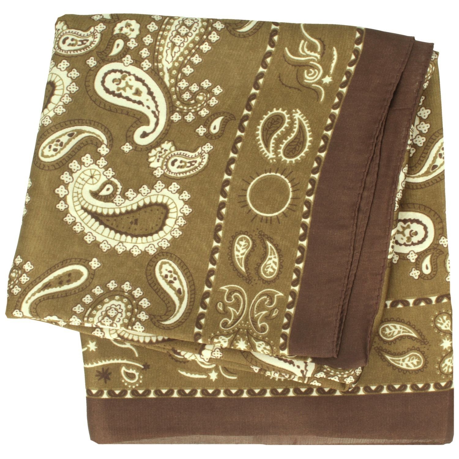 Breiter Nickituch, Seidiges Trachtentuch mit Paisley-Muster