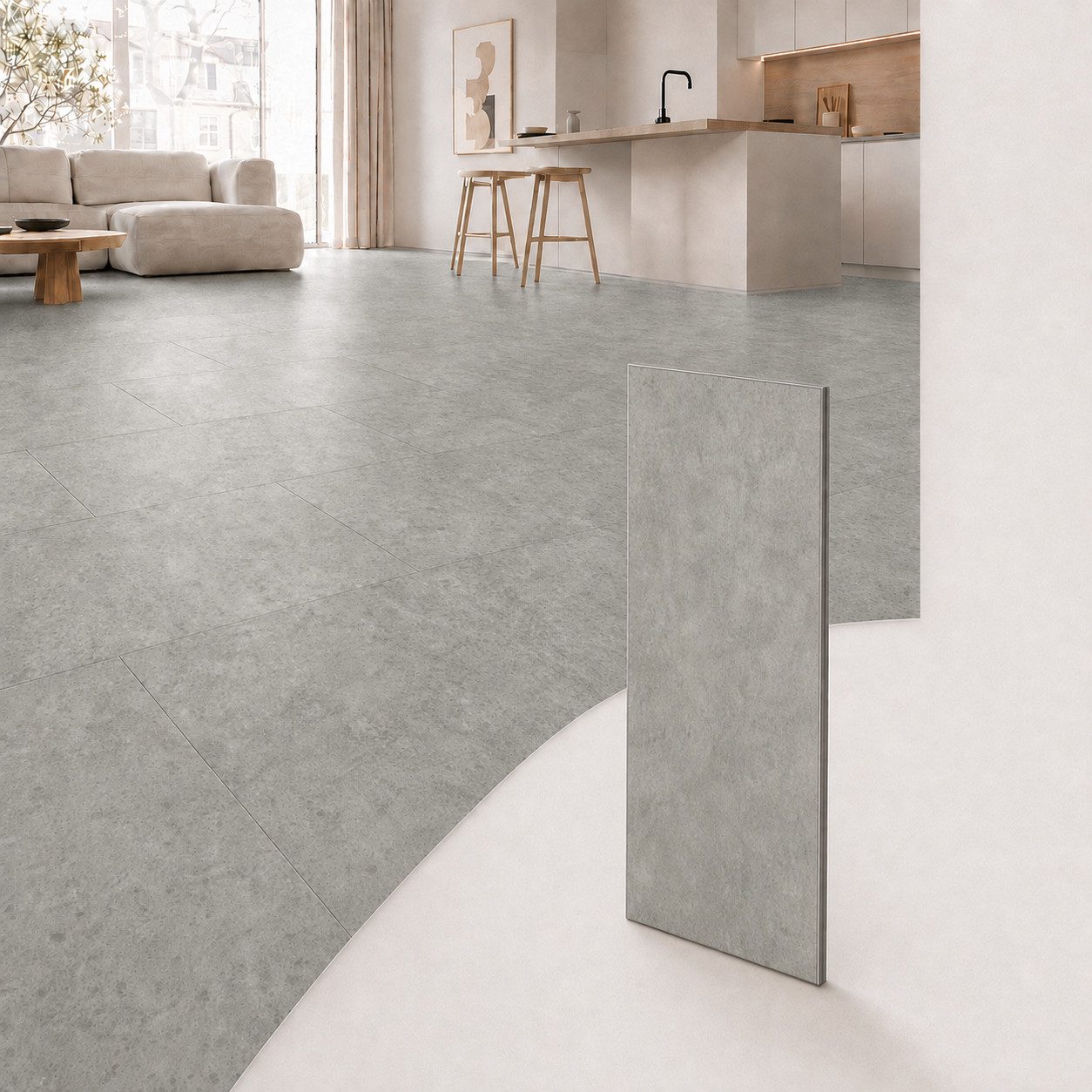 Berti Graf Designboden SPC Klick-Vinylboden 4 mm, 60 x 30 cm, wasserfest, antistatisch, pflegeleicht, kleberfrei, für Badezimmer