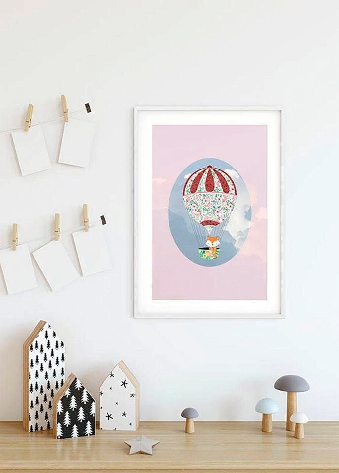 Komar Poster Happy Figuren Kinderzimmer, Schlafzimmer, Balloon Rose, Wohnzimmer St), (1