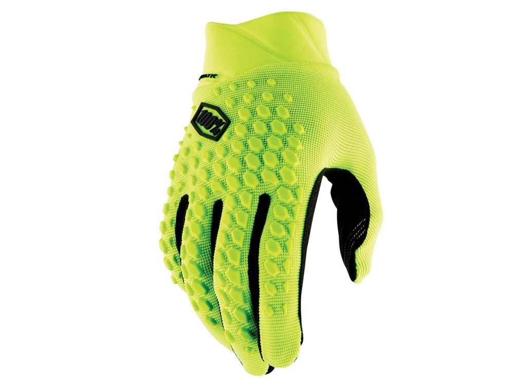 100% Fahrradhandschuhe 100% Geomatic Gloves S fluo yellow - vielseitiger MTB-Handschuh mit ma