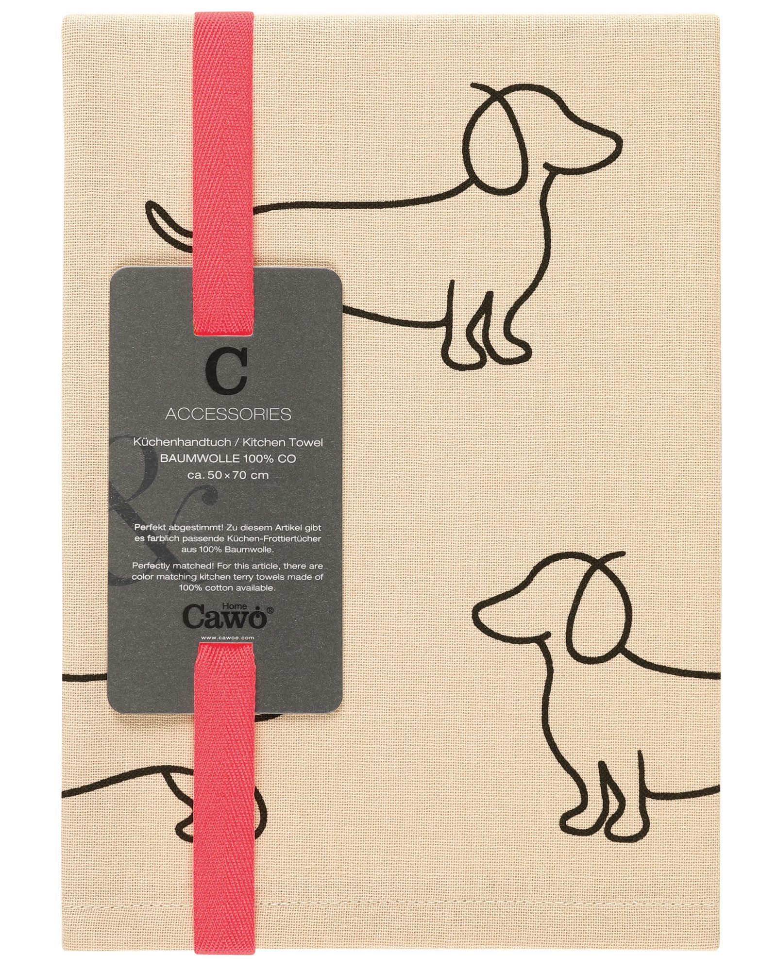 Cawö Home Geschirrtuch Cuisine WE LOVE DOGS 6246, (1-tlg) günstig online kaufen