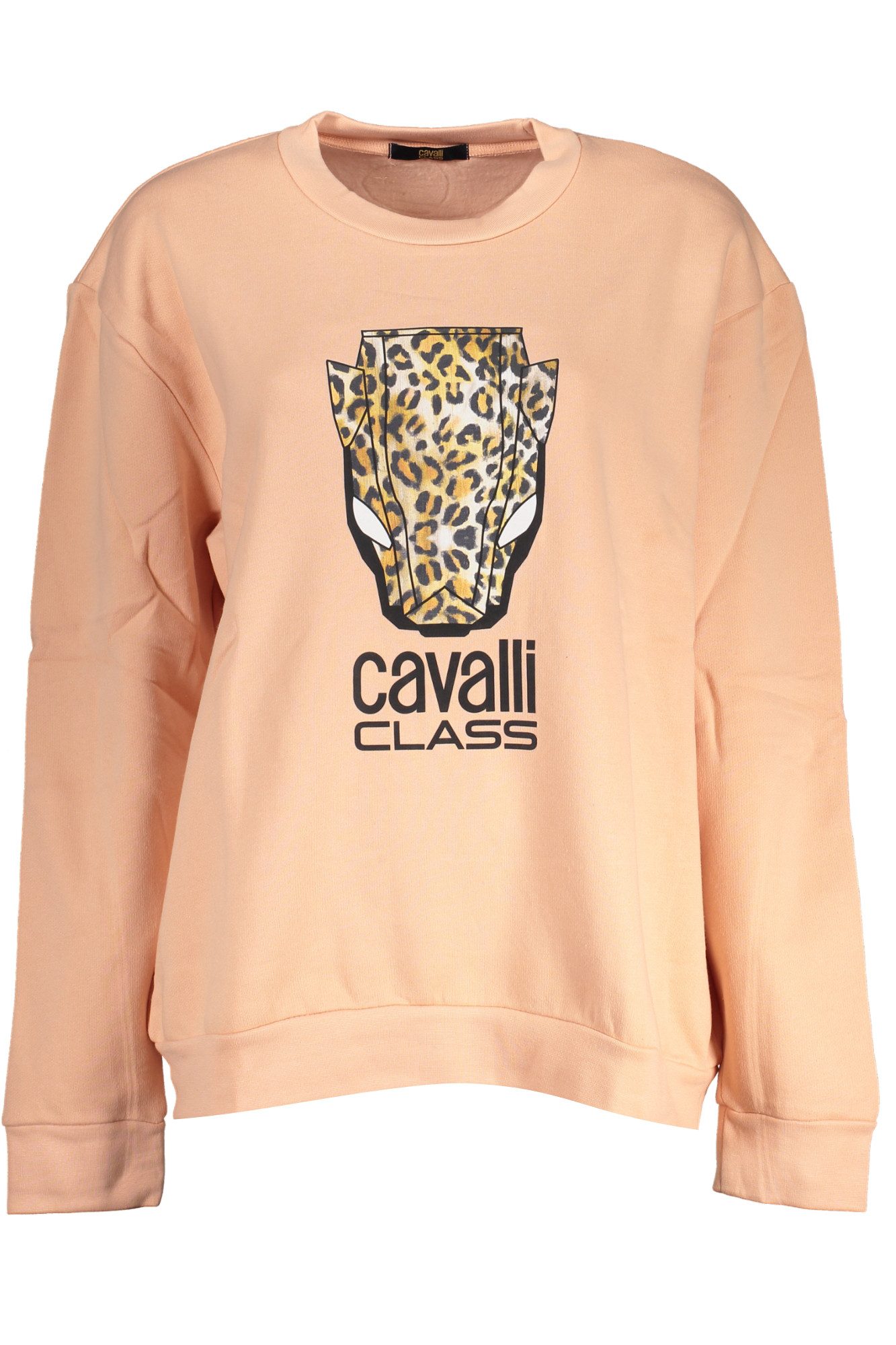 Cavalli Class Sweatshirt Rosa Damen-Sweatshirt: Langarm, gefüttert
