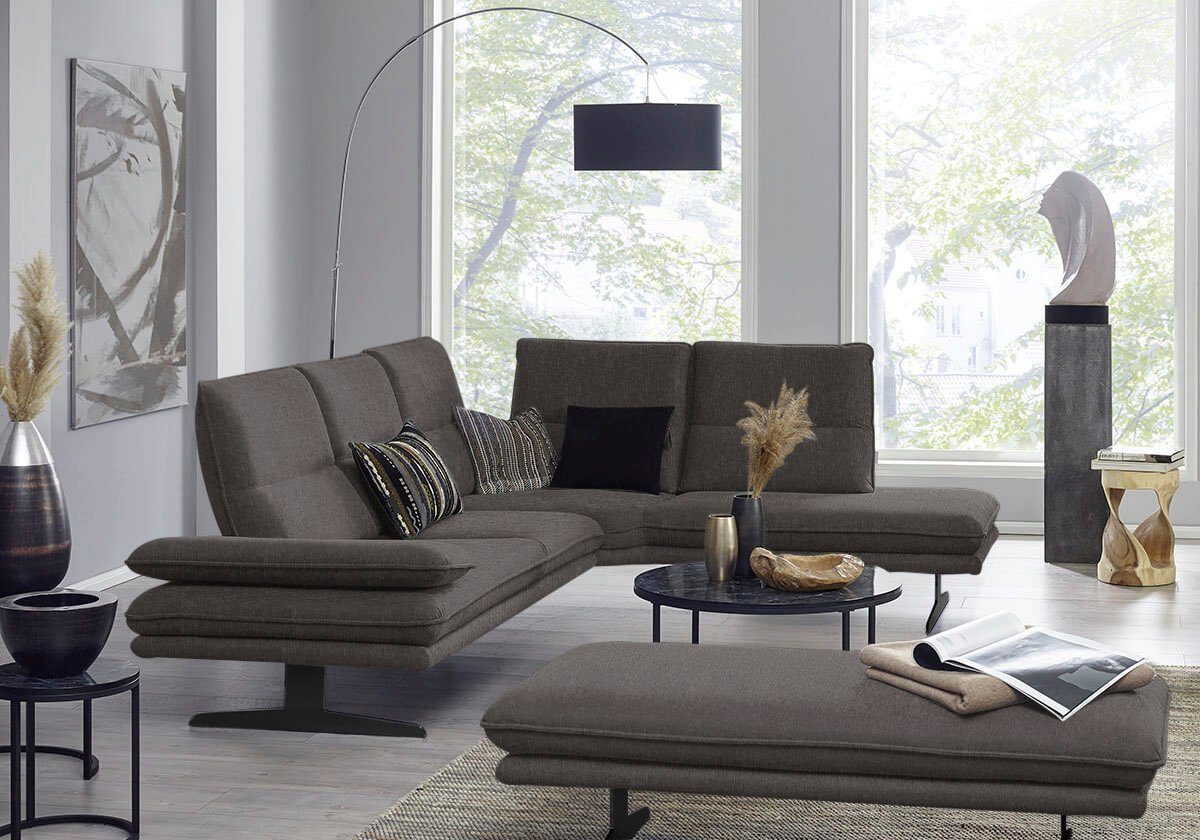 W.SCHILLIG Ecksofa broadway, Seitenteilverstellung, Kopfteil- Sitztiefenverstellung, Breite 284cm &