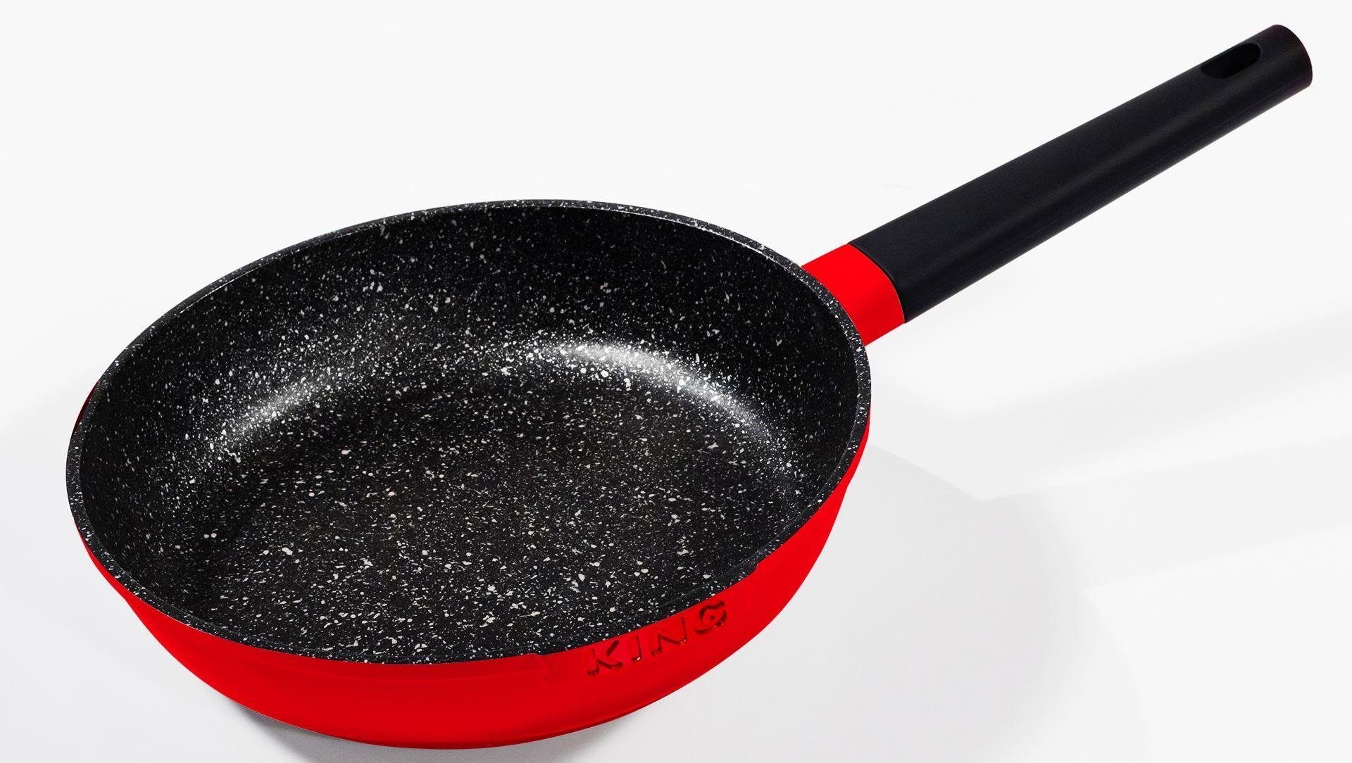 KING Bratpfanne Shine Red, Aluminiumguss (1-tlg), Induktion