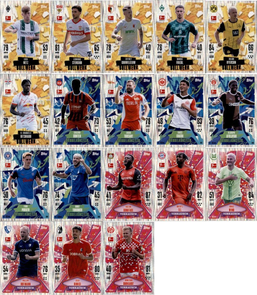 Topps Sammelkarte Topps Match Attax Bundesliga - 2024/25 - Alle 18 Allrounder Ka