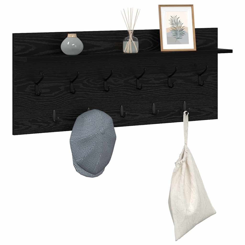 vidaXL Regal Wandmontierter Kleiderständer Schwarze Eiche günstig online kaufen