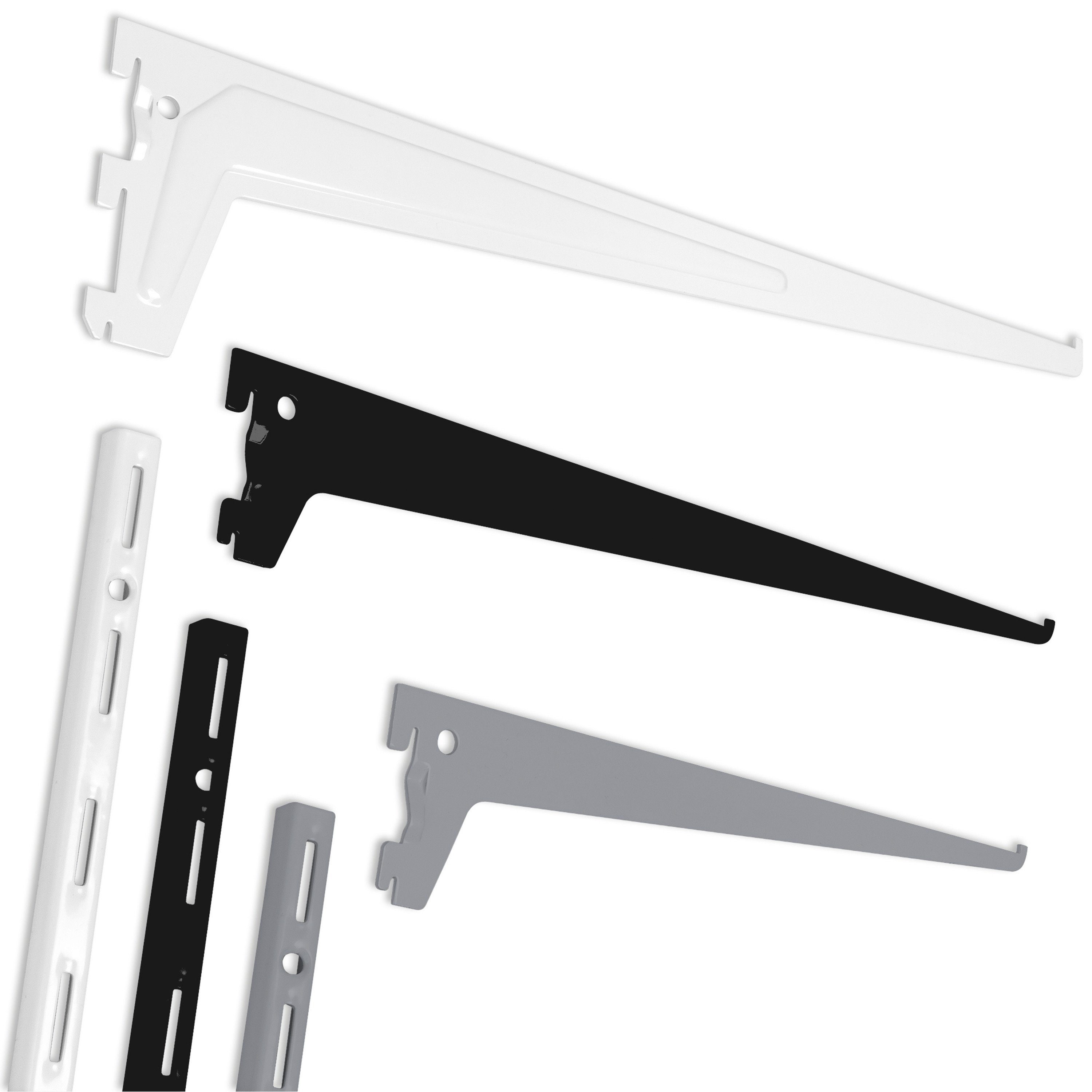 ib style Wandregal 2er Set Regalbodenträger Regalträger 1-reihig 25cm weiß, günstig online kaufen