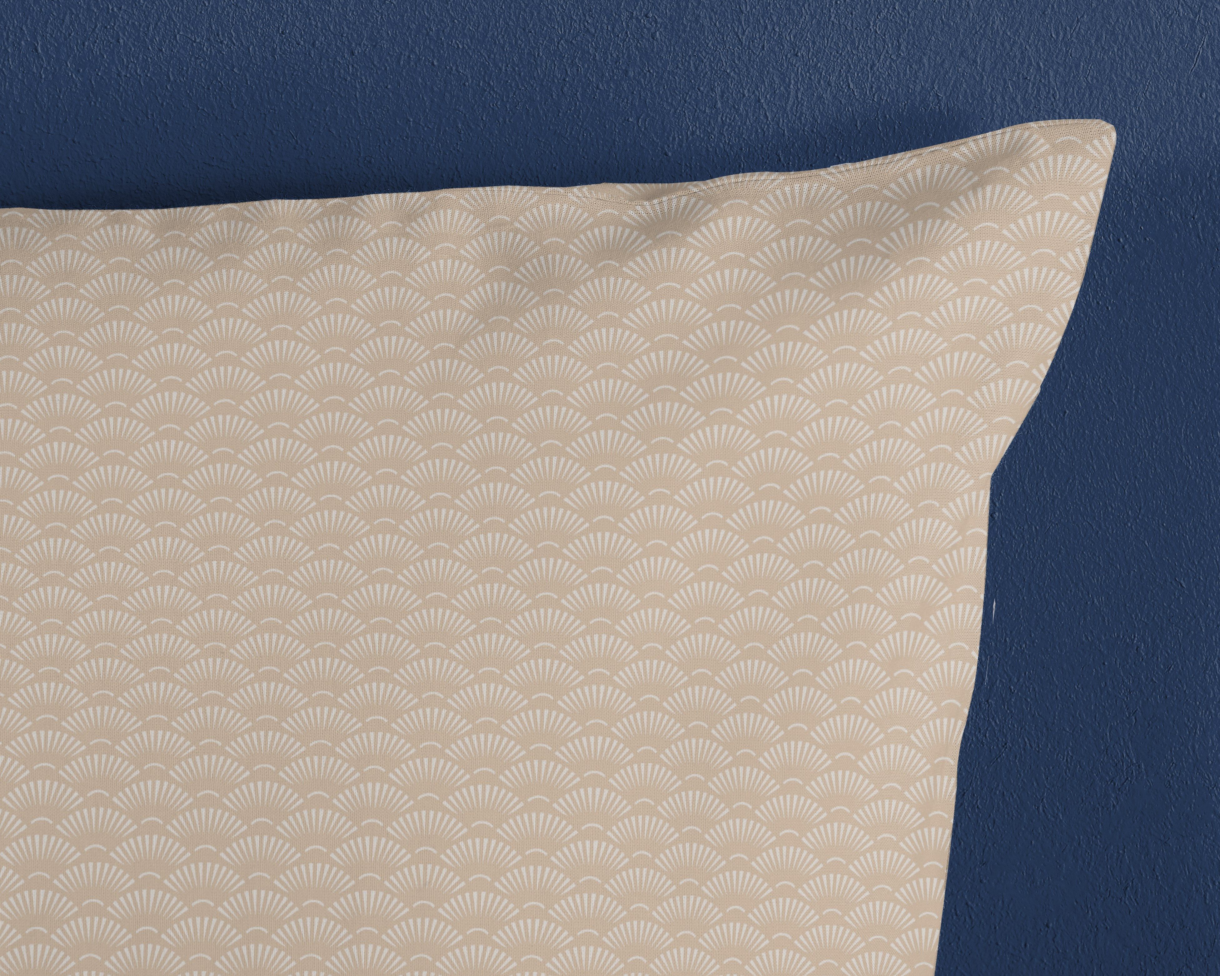 hip Kissenbezüge Nishell, (1 Stück), Baumwolle, Mako-Satin, 40x80, 1 Stück, Reißverschluss, Sand