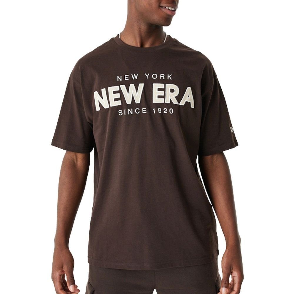 New Era Print-Shirt Oversized BRAND LOGO brown