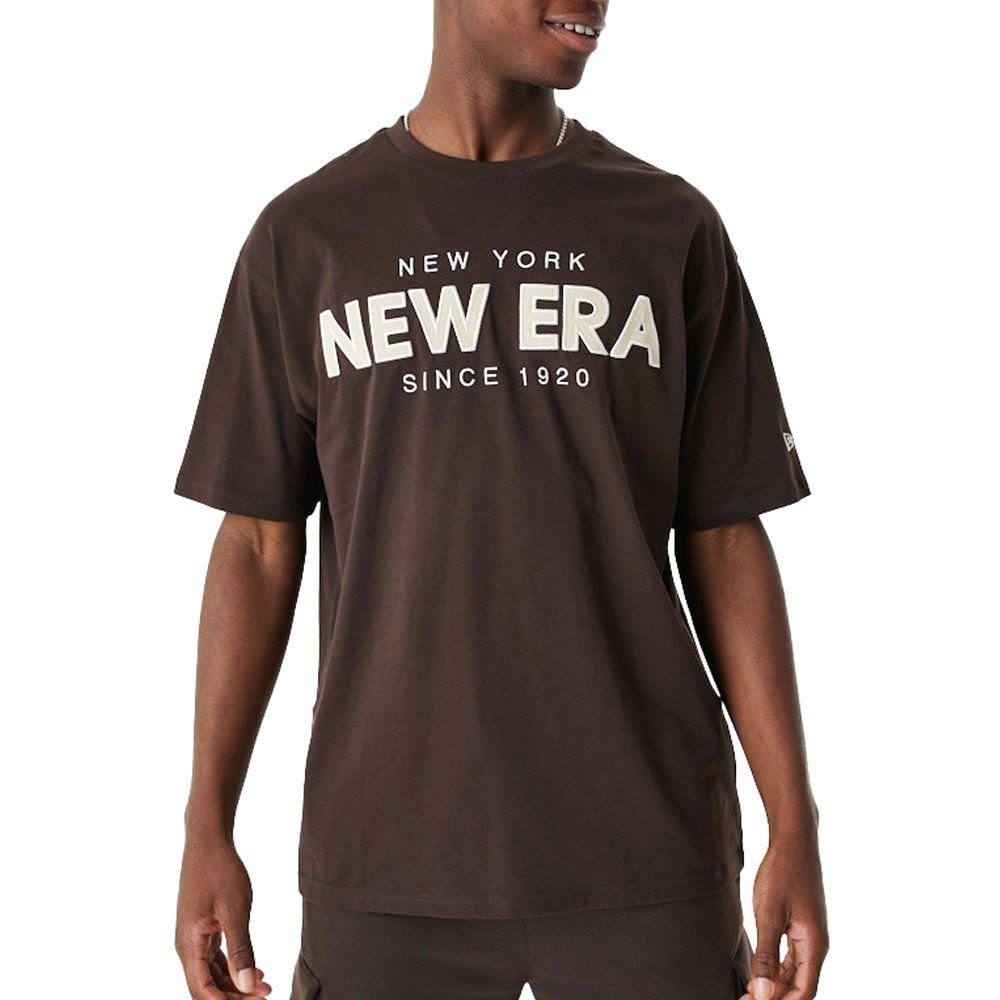 New BRAND LOGO brown Oversized Print-Shirt Era