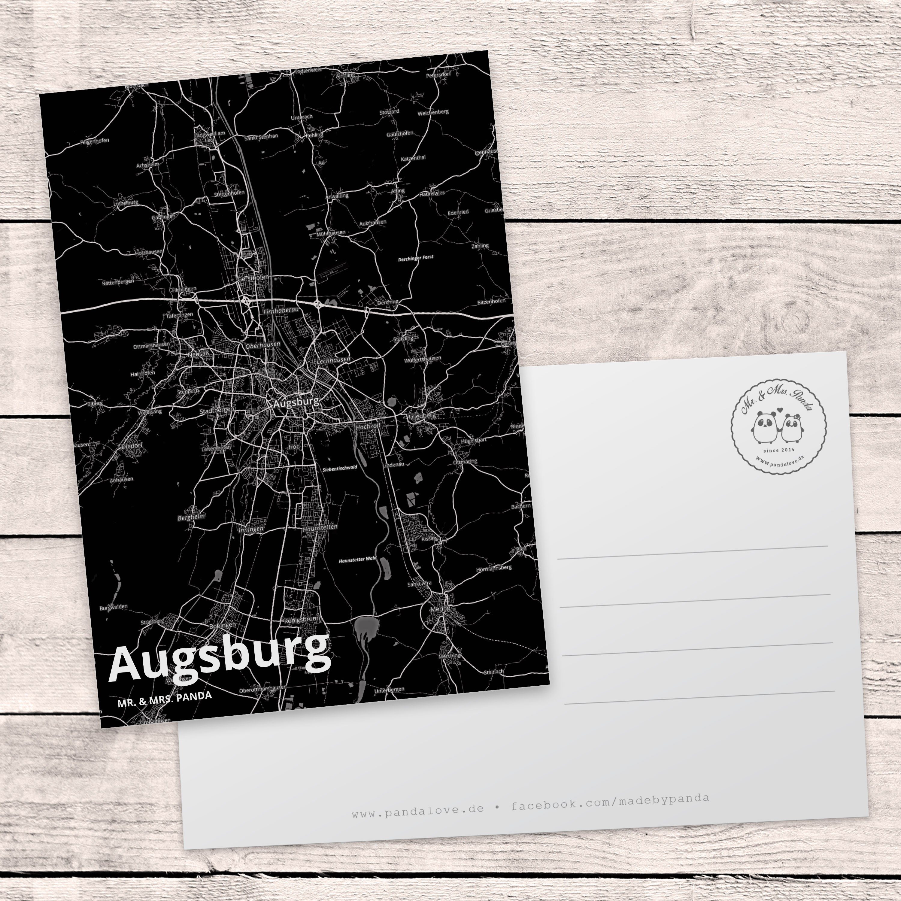 Mrs. Geschenk, Einladungskarte, - Postkarte Panda Augsburg St Grußkarte, Mr. Geburtstagskarte, &
