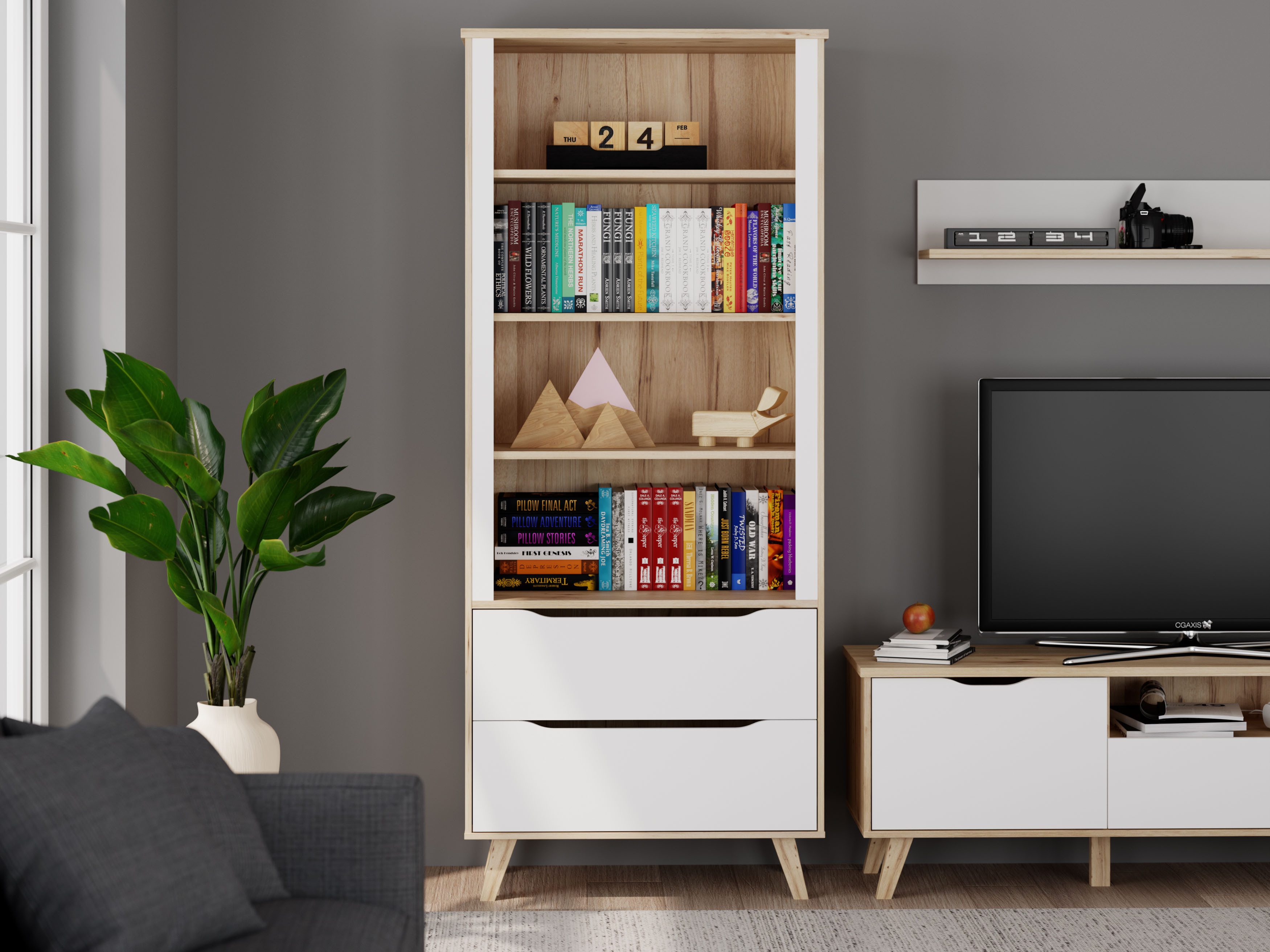 FORTE Wandregal Vankka Regal 2 Schubkästen, günstig online kaufen