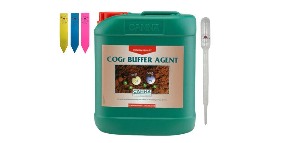 Canna Pflanzendünger Canna COGr Buffer Agent, Produkt inkl. Dosierpipette und Pflanzenschildern, Flüssiger Zusatz zur Vorbereitung von COGr-Substraten