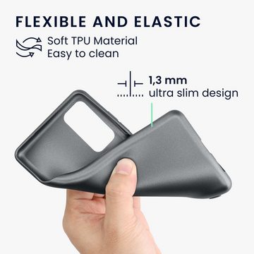 kwmobile Handyhülle Hülle für Samsung Galaxy S20 FE, Silikon Case - Soft Handyhülle - Handy Cover in Metallic Grau