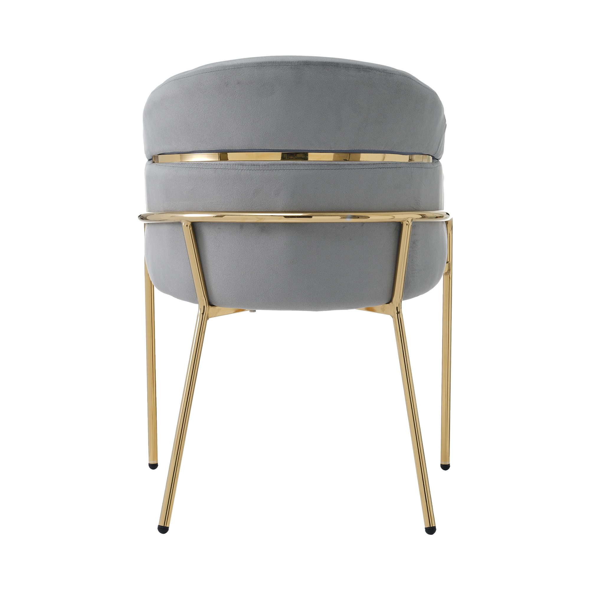 PODOFO Polsterstuhl Polsterstuhl Esszimmerstuhl Schlafzimmer mit vier Metallbeinen, Samt, Luxus