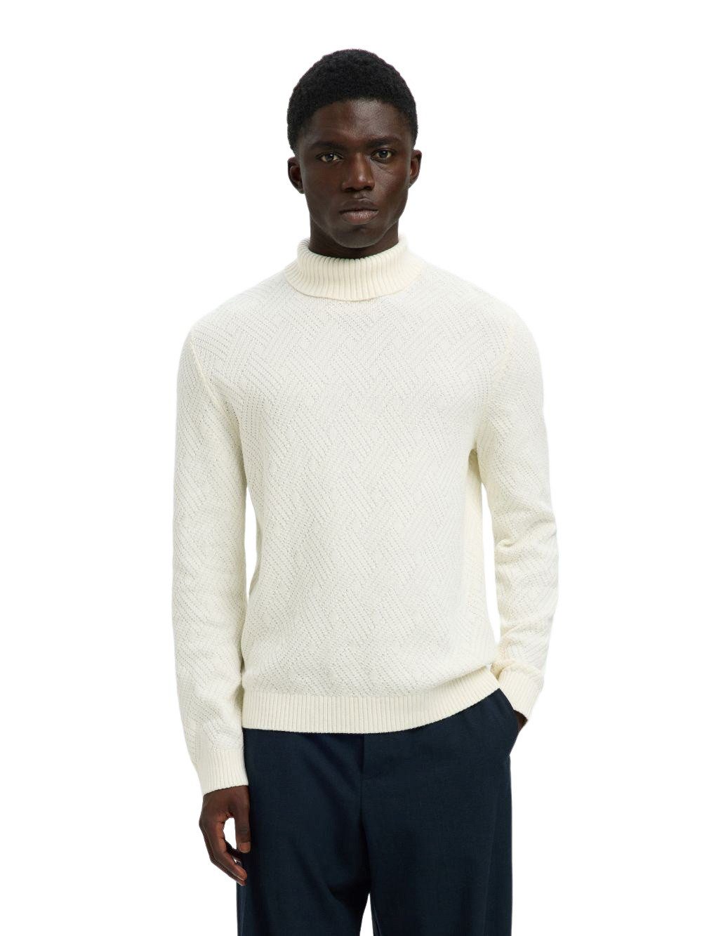 Strickpullover SLHTREVOR LS KNIT STRUCTURE ROLL NECK