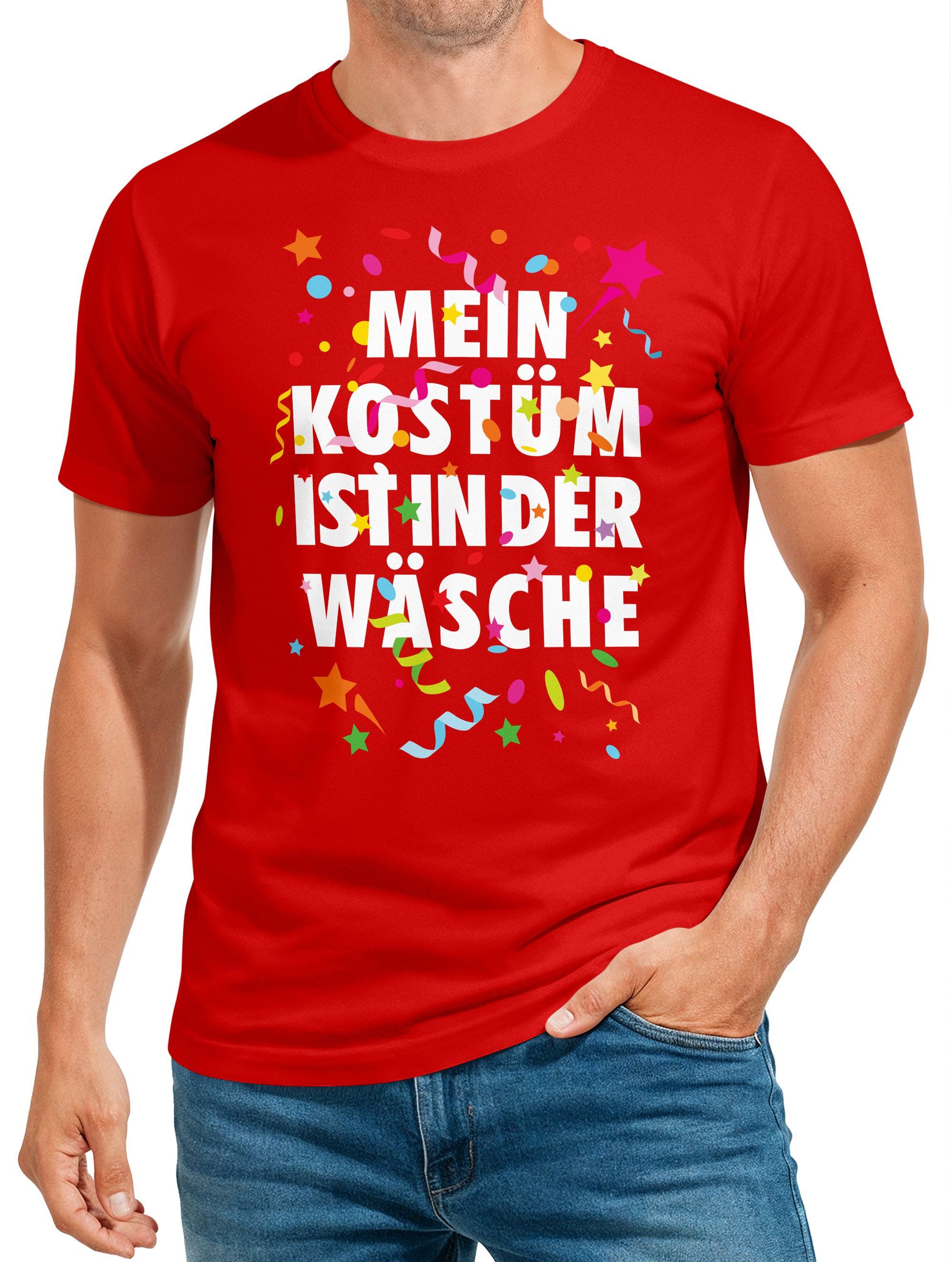 Print-Shirt Herren T-Shirt Fasching Karneval Kostüm Verkleidung Last Minute