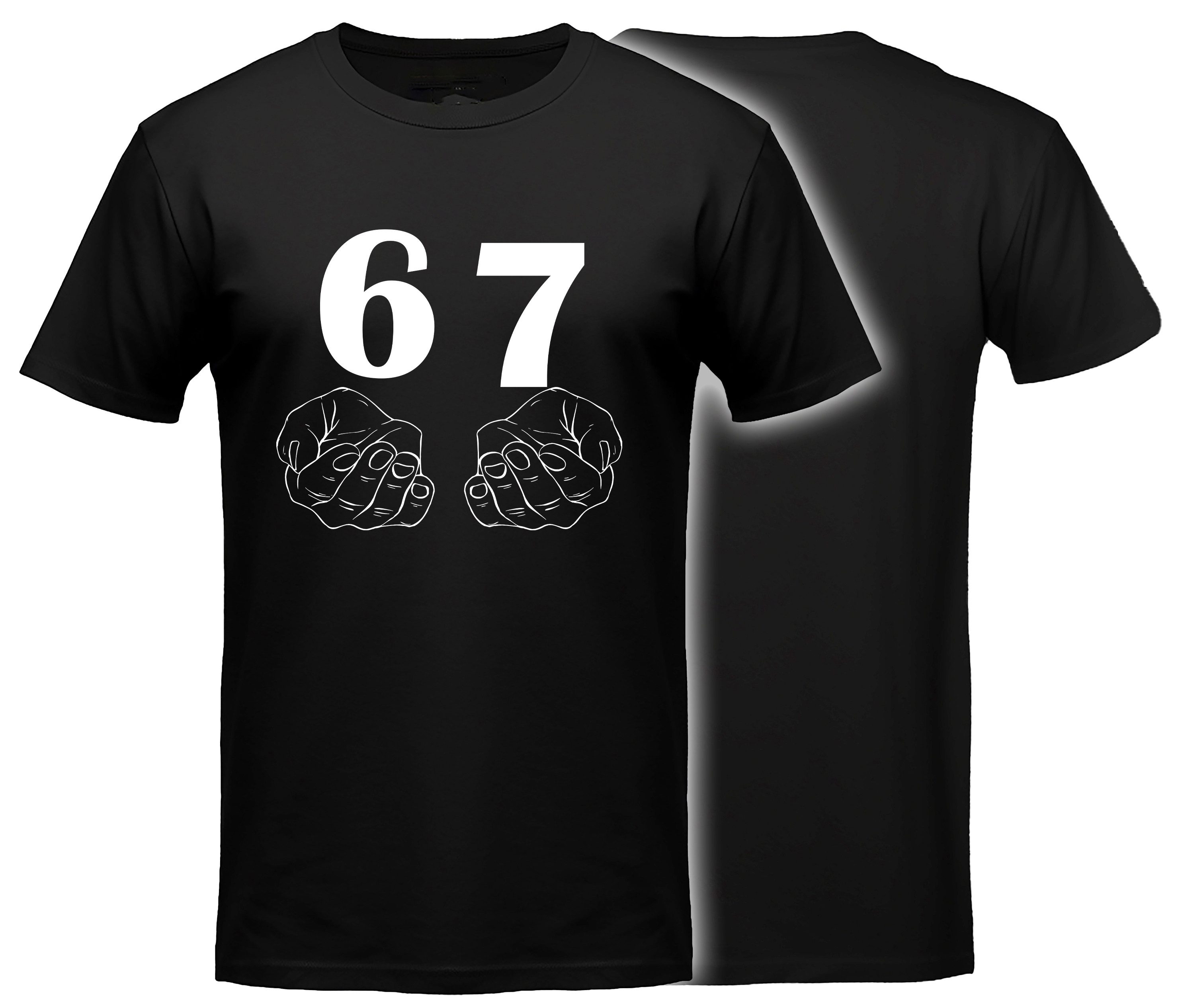 MyDesign24 T-Shirt Herren oder Damen Printshirt 6 7 Sixseven T-Shirt i765