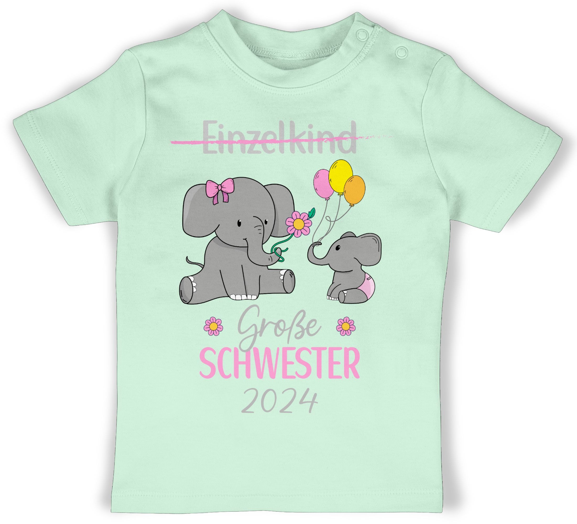 Shirtracer TShirt Ich bin jetzt große Schwester Geburt Einzelkind