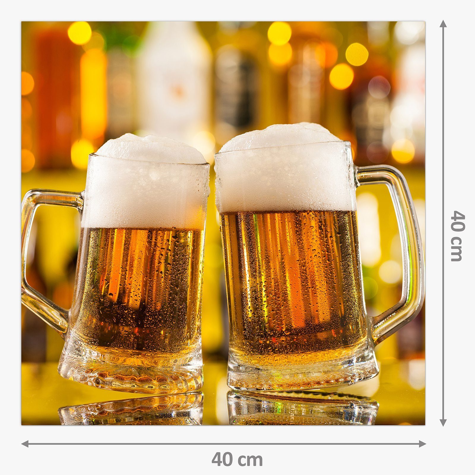 Bier Küchenrückwand Spritzschutz Glas Primedeco Zwei Krüge