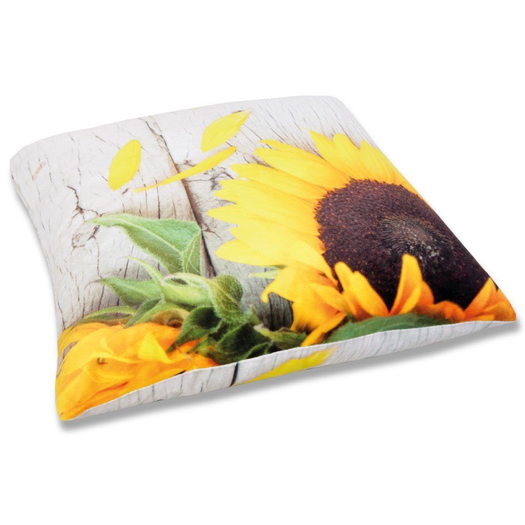 einem Sonnenblume Innenkissen Stück), (1 Kissenbezüge, mit Naturmotive (Dekokissen), versch. Bestlivings Kissenbezug wahlweise