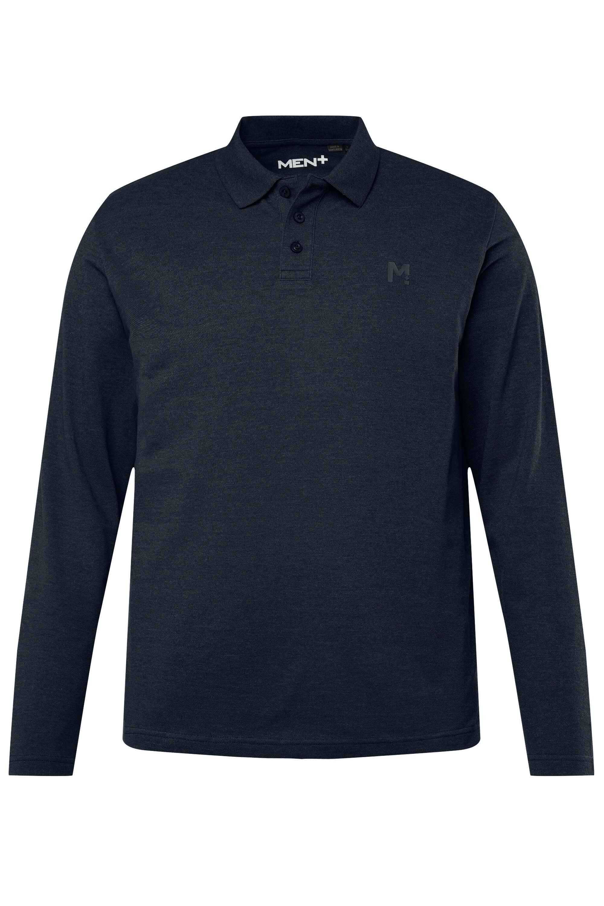 Men Plus Poloshirt Poloshirt Basic Piqué Langarm günstig online kaufen